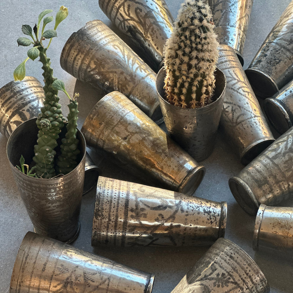 Vintage Lassi krus i messing – Indien