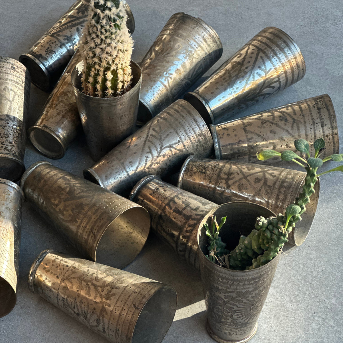 Vintage Lassi krus i messing – Indien