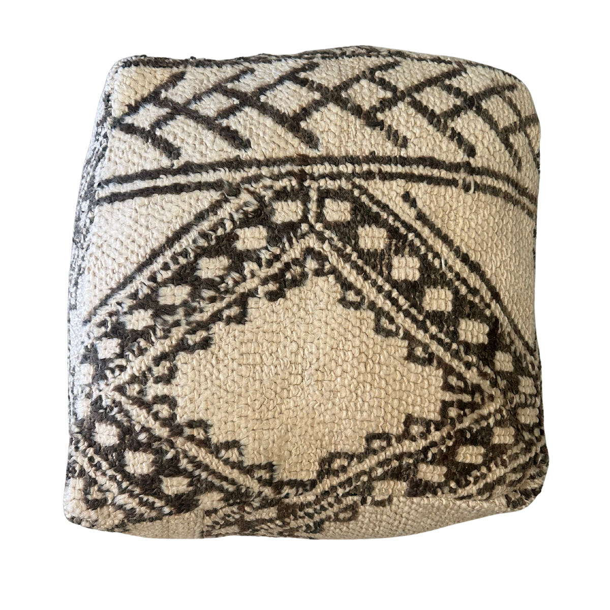 Vintage pouf - Beni Mguild - size 60x60x20 cm.