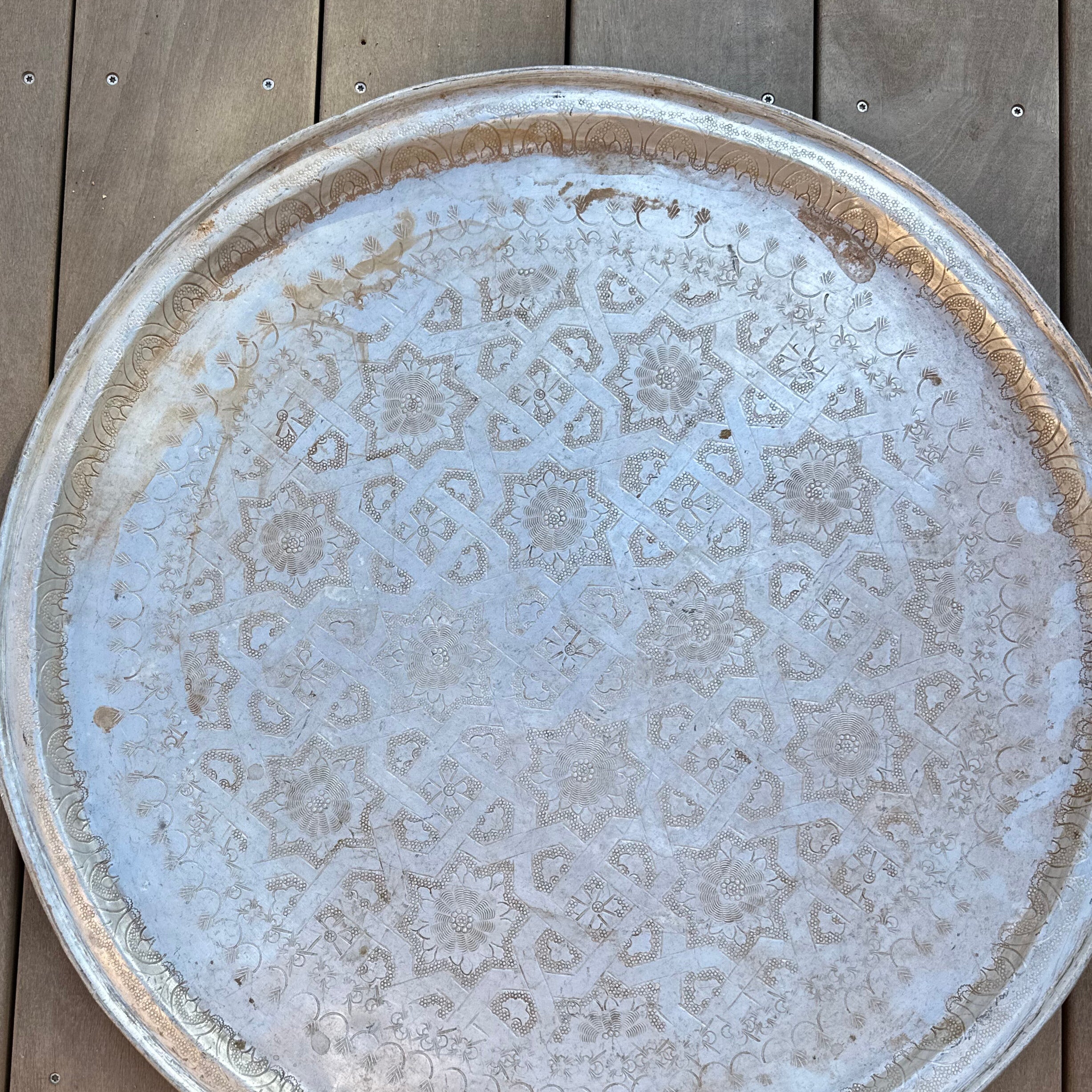 Marokkansk vintagebrett - 67 cm.