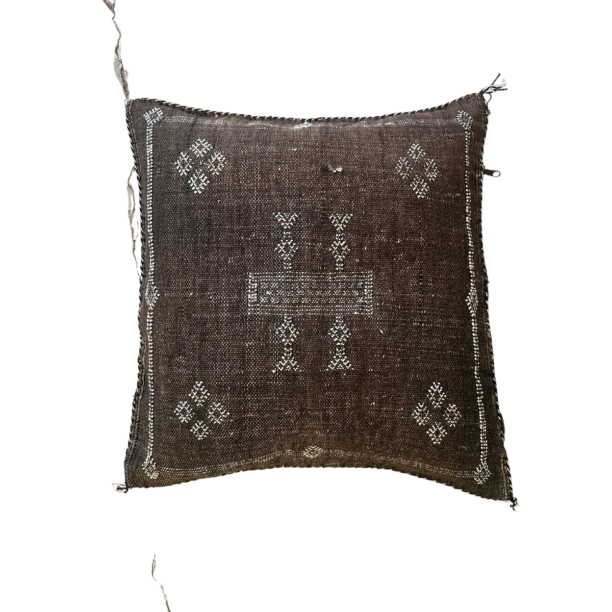 Kaktussilke pudebetræk ca. 45 x 45 cm – brun