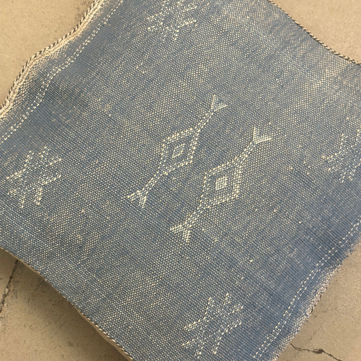 Kaktussilke pudebetræk ca. 45 x 45 cm - blå