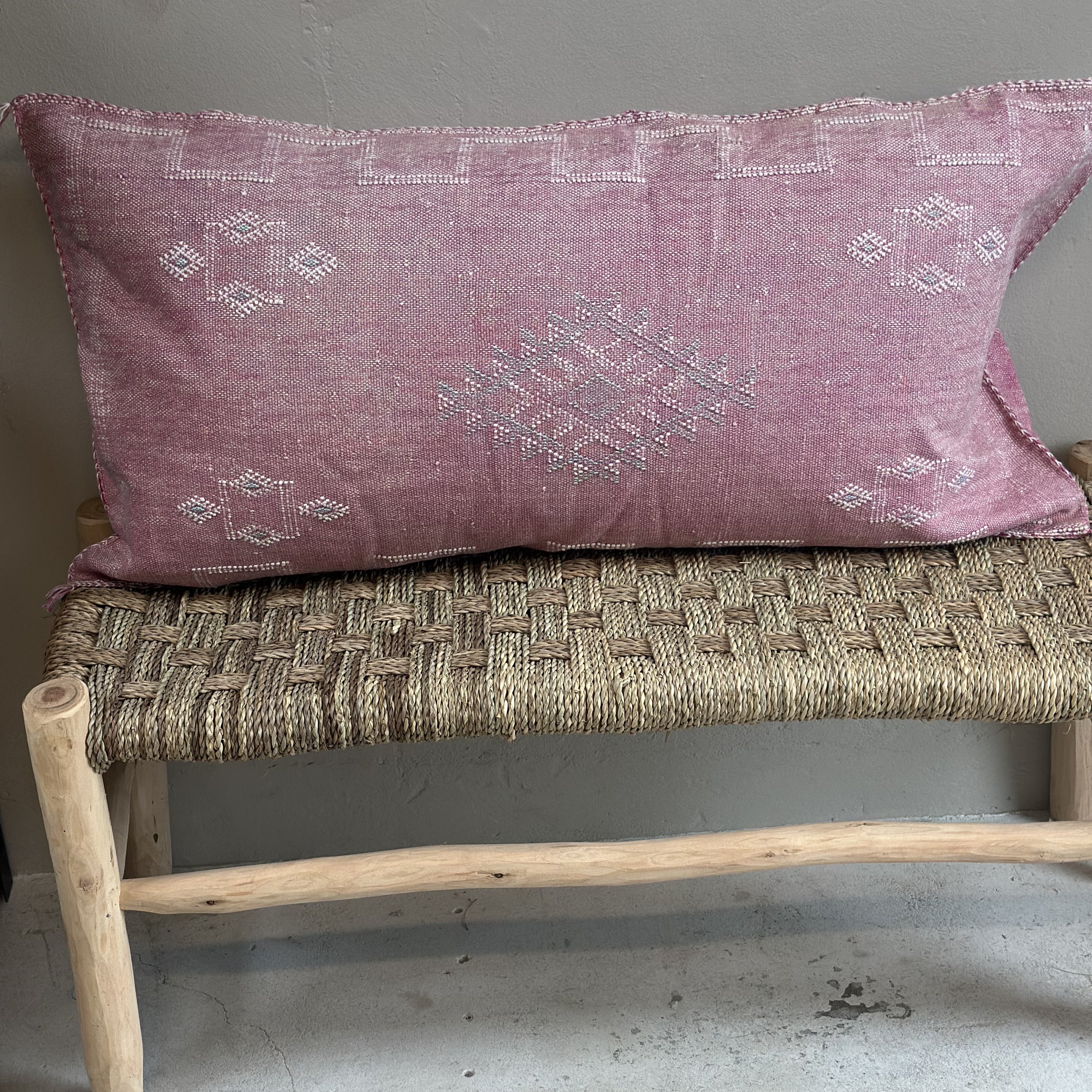 Kaktussilke pudebetræk ca. 50 x 90 cm – Rosa