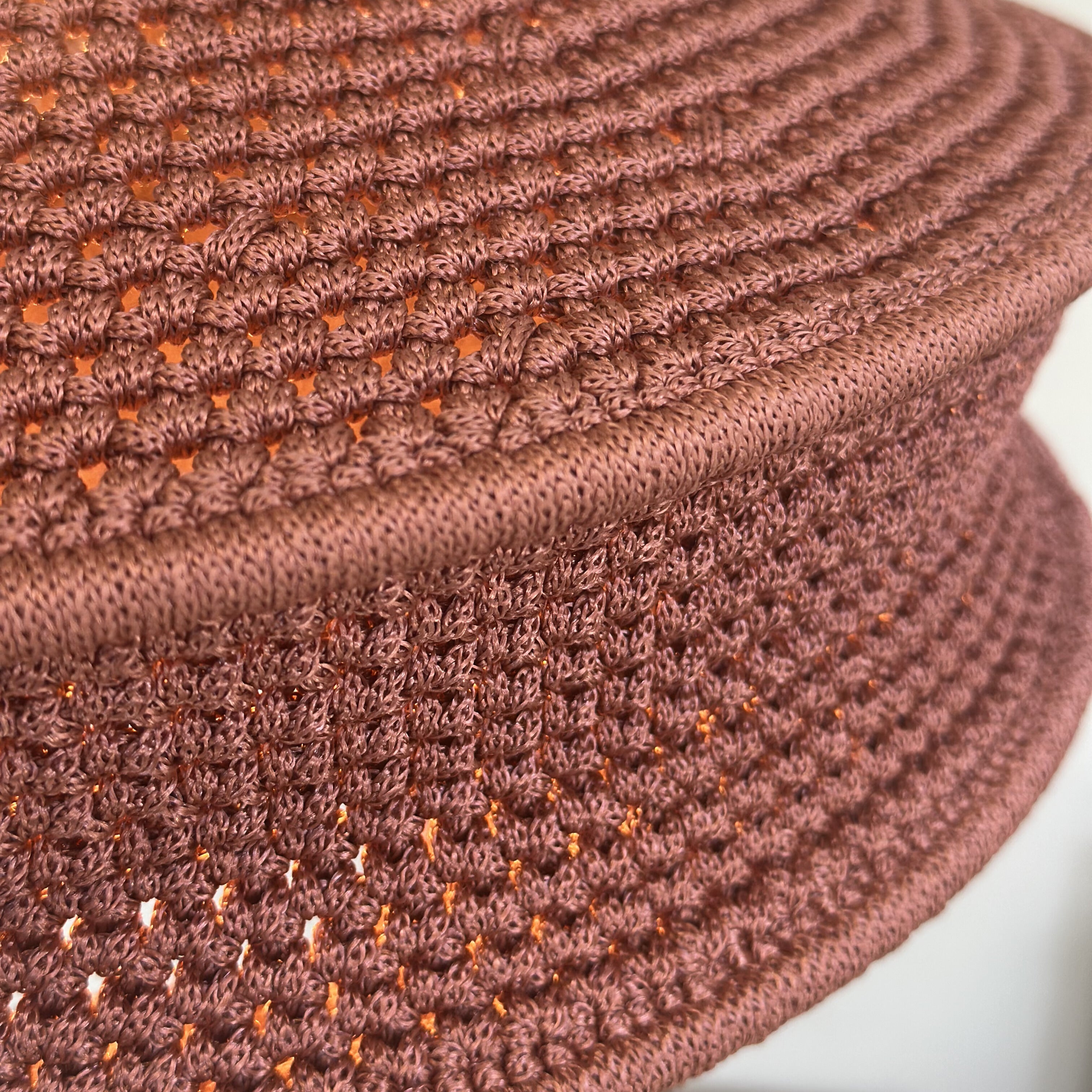 Lampeskærm - hæklet (burgundy - 40 cm.)