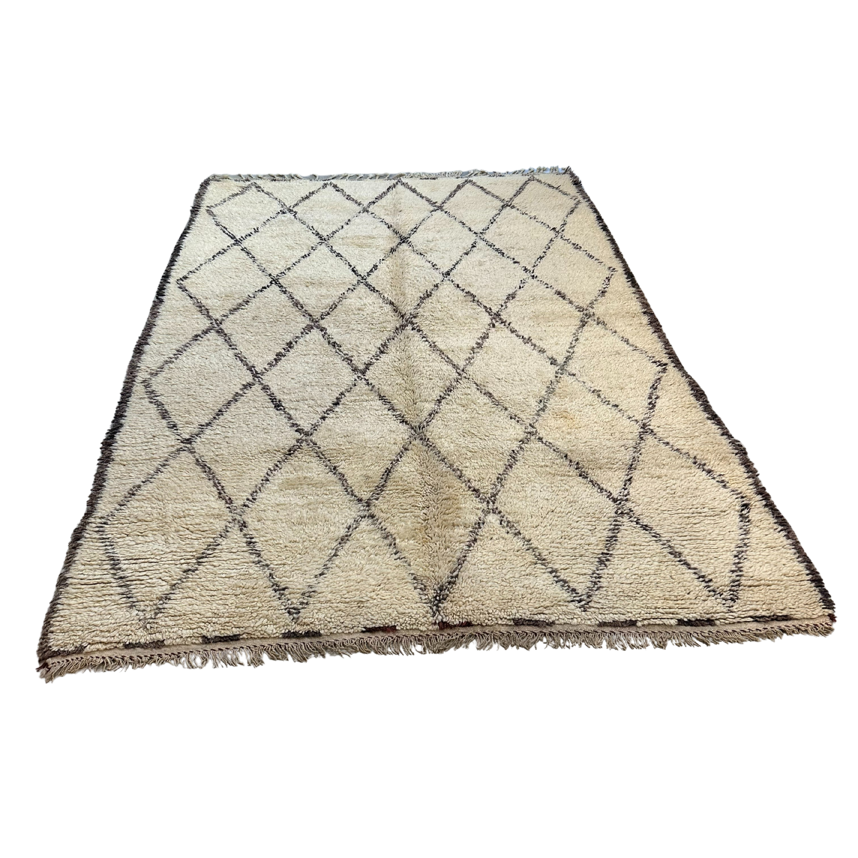 Vintage Mamousha Beni Ourain tæppe - størrelse 190 x 280 cm.