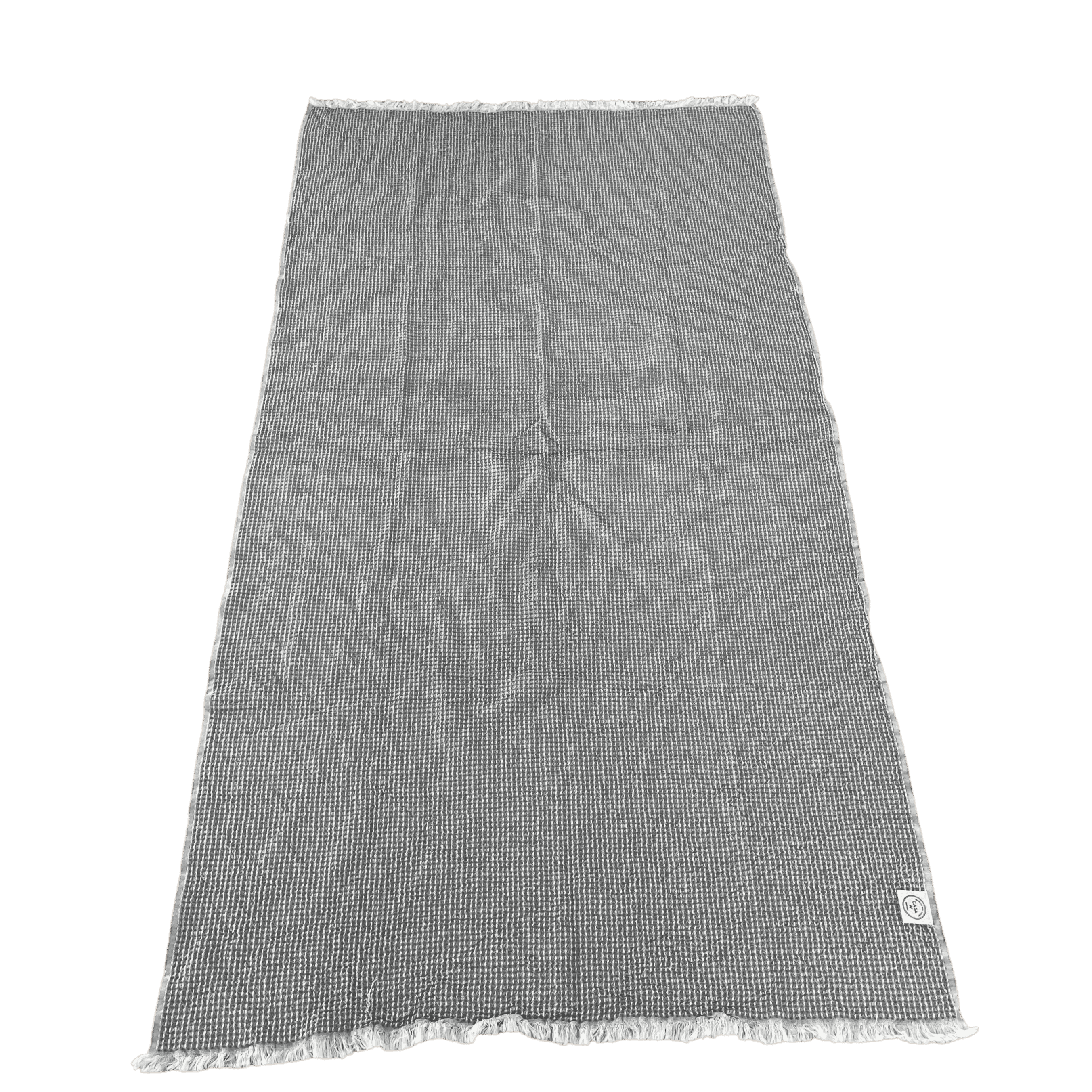 Waffle håndklæde i grå - størrelse 95 x 175 cm.