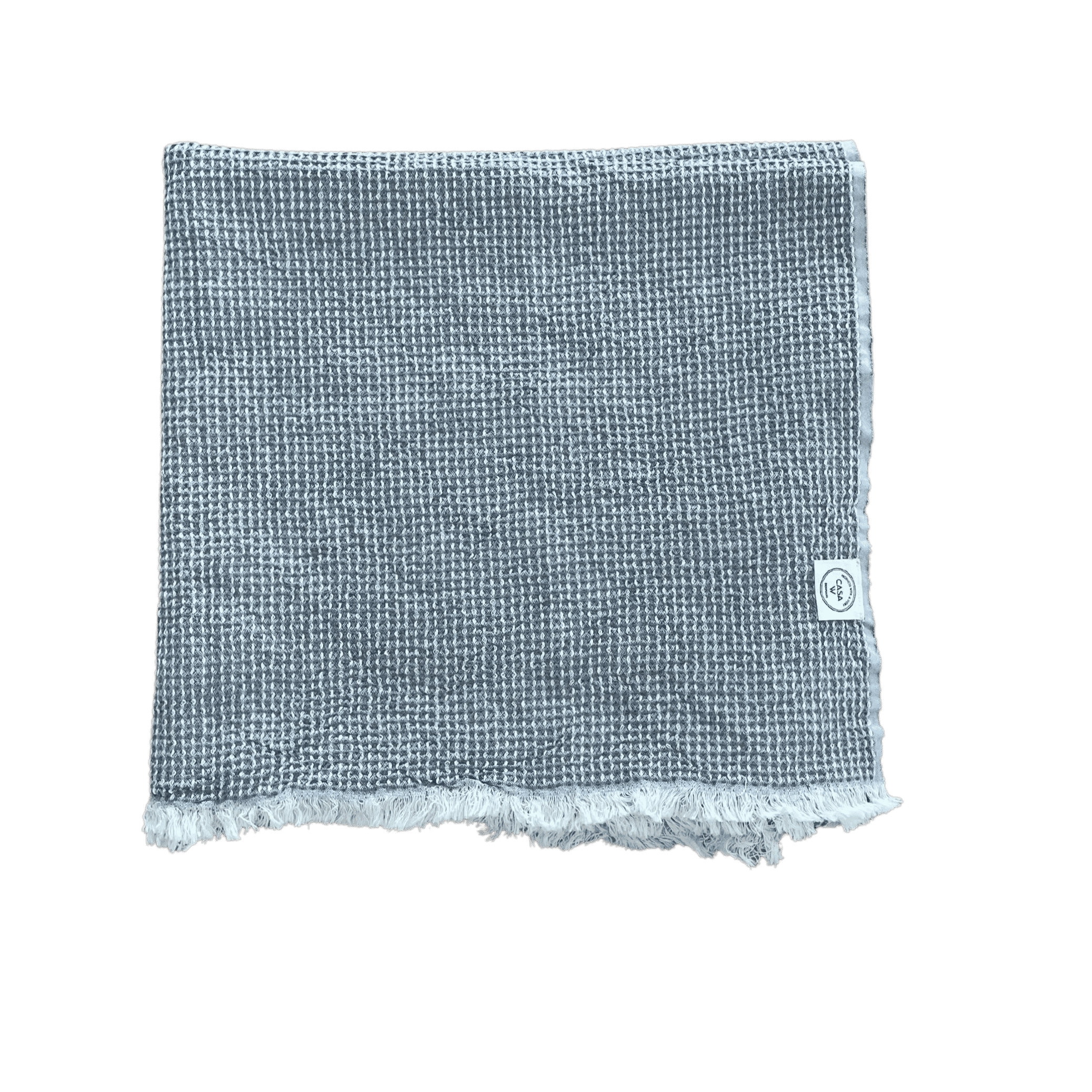 Waffle håndklæde i grå - størrelse 95 x 175 cm.