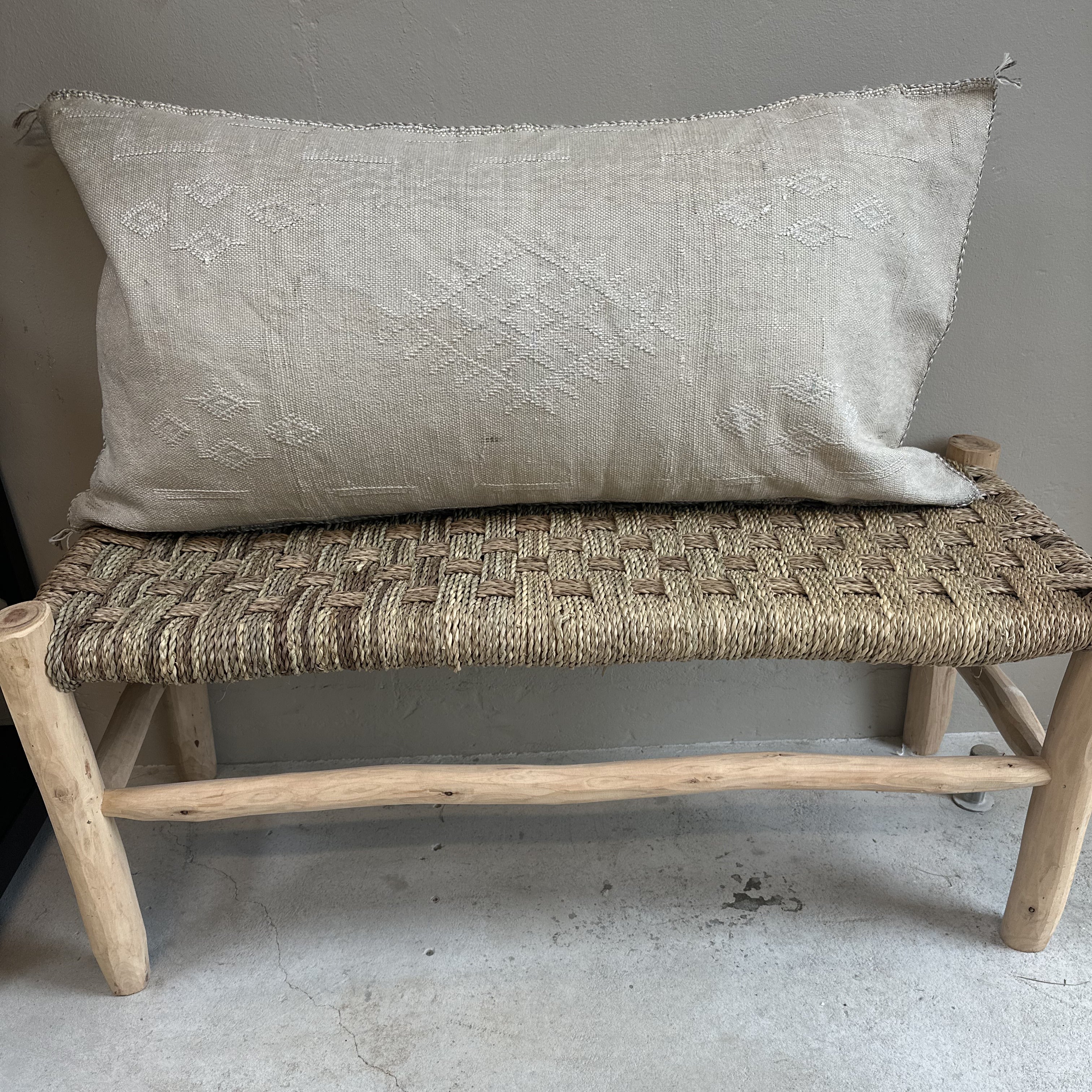 Kaktussilke pudebetræk ca. 50 x 90 cm – Lys Hørfarvet