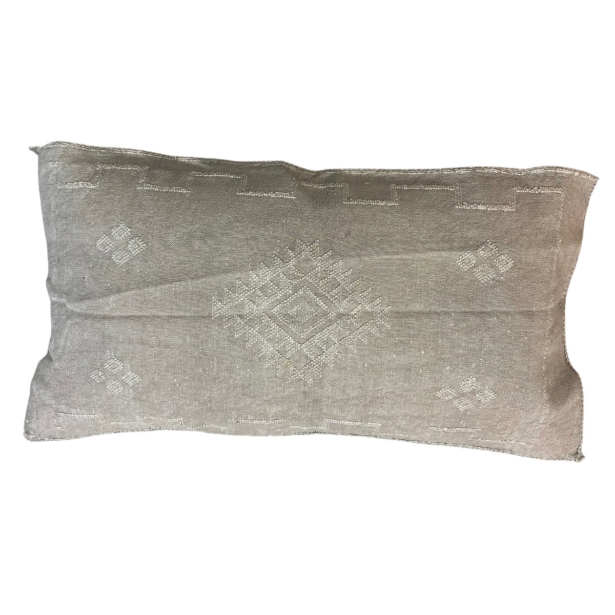 Kaktussilke pudebetræk ca. 50 x 90 cm – hørfarvet