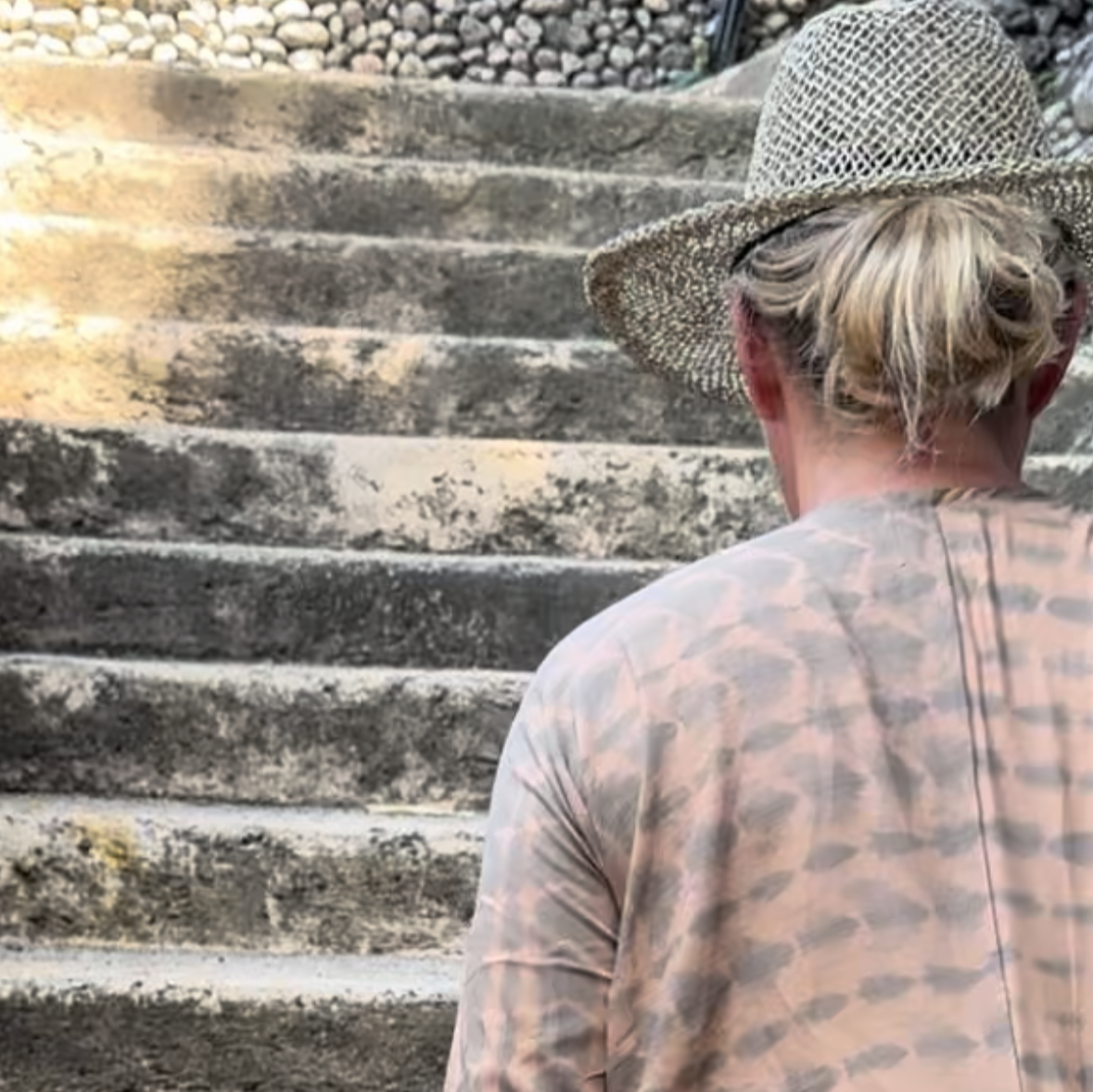 Kaftan/kjole i Tie Dye - lang