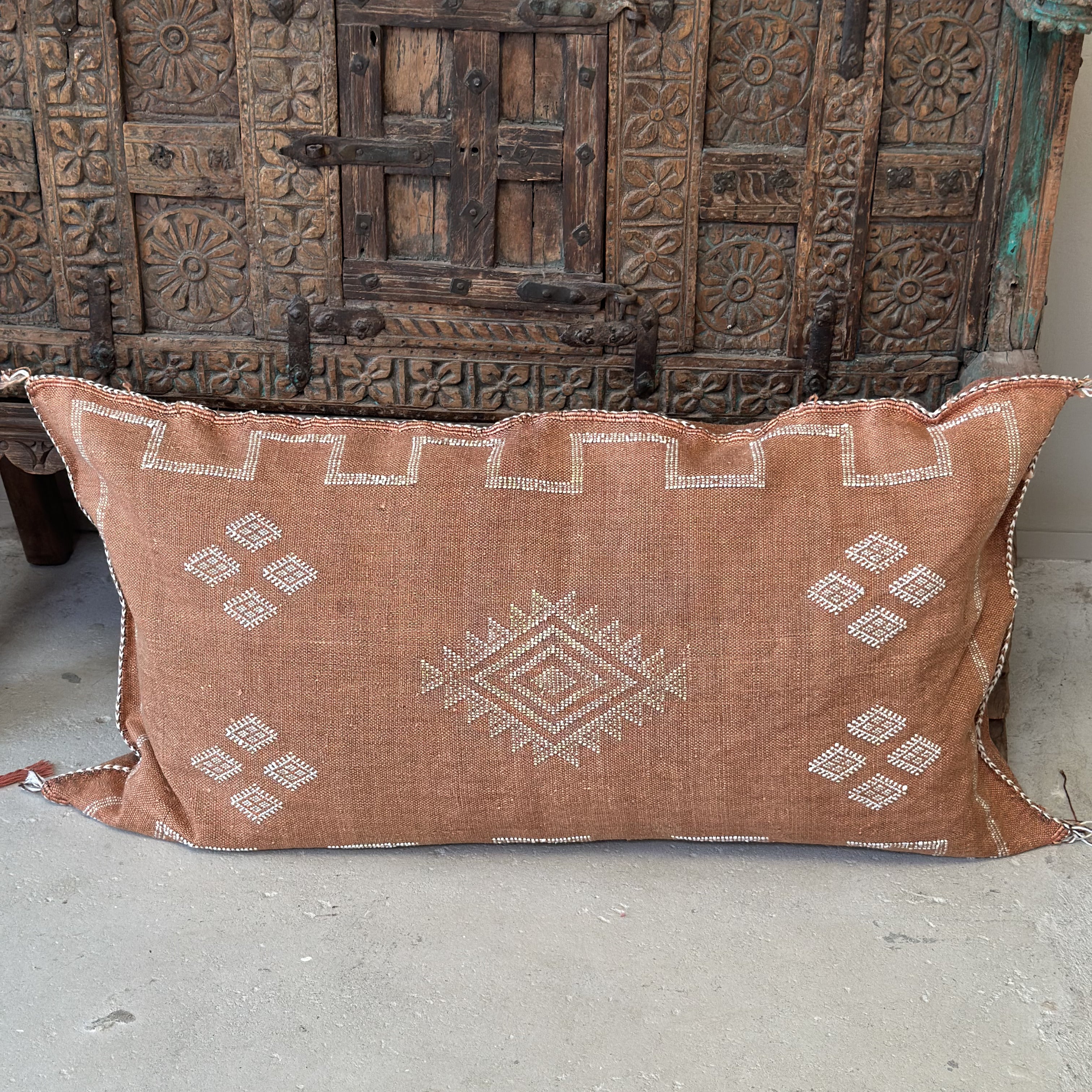 Cushion cover in cactus silk - size 50 x 90 cm.