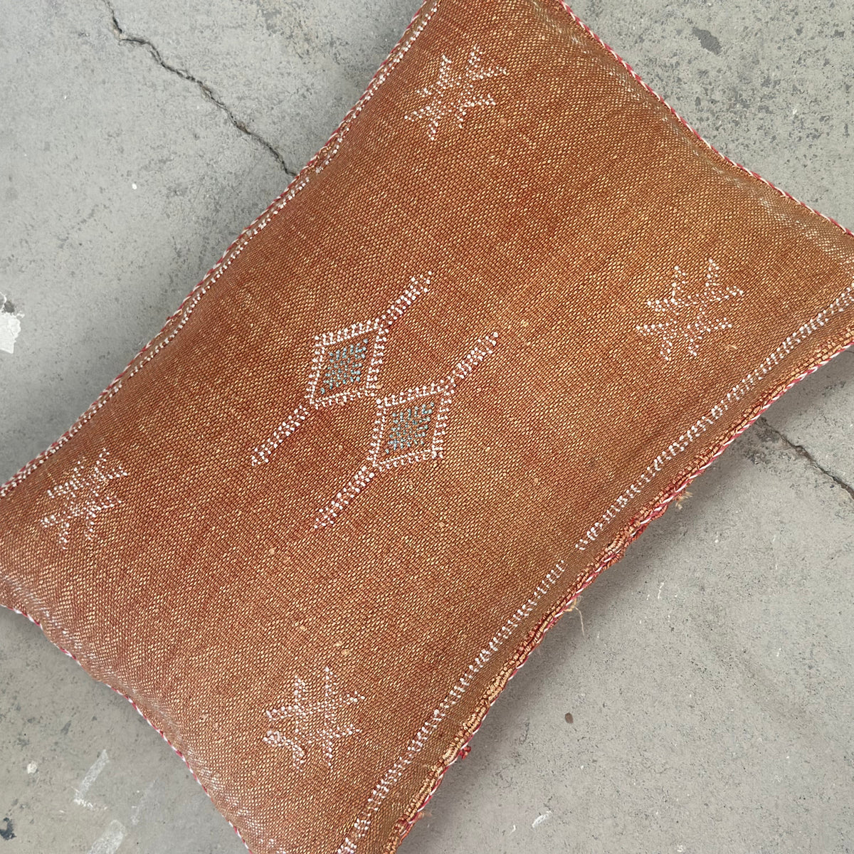 Kaktussilke pudebetræk ca. 36 x 56 cm. - orange