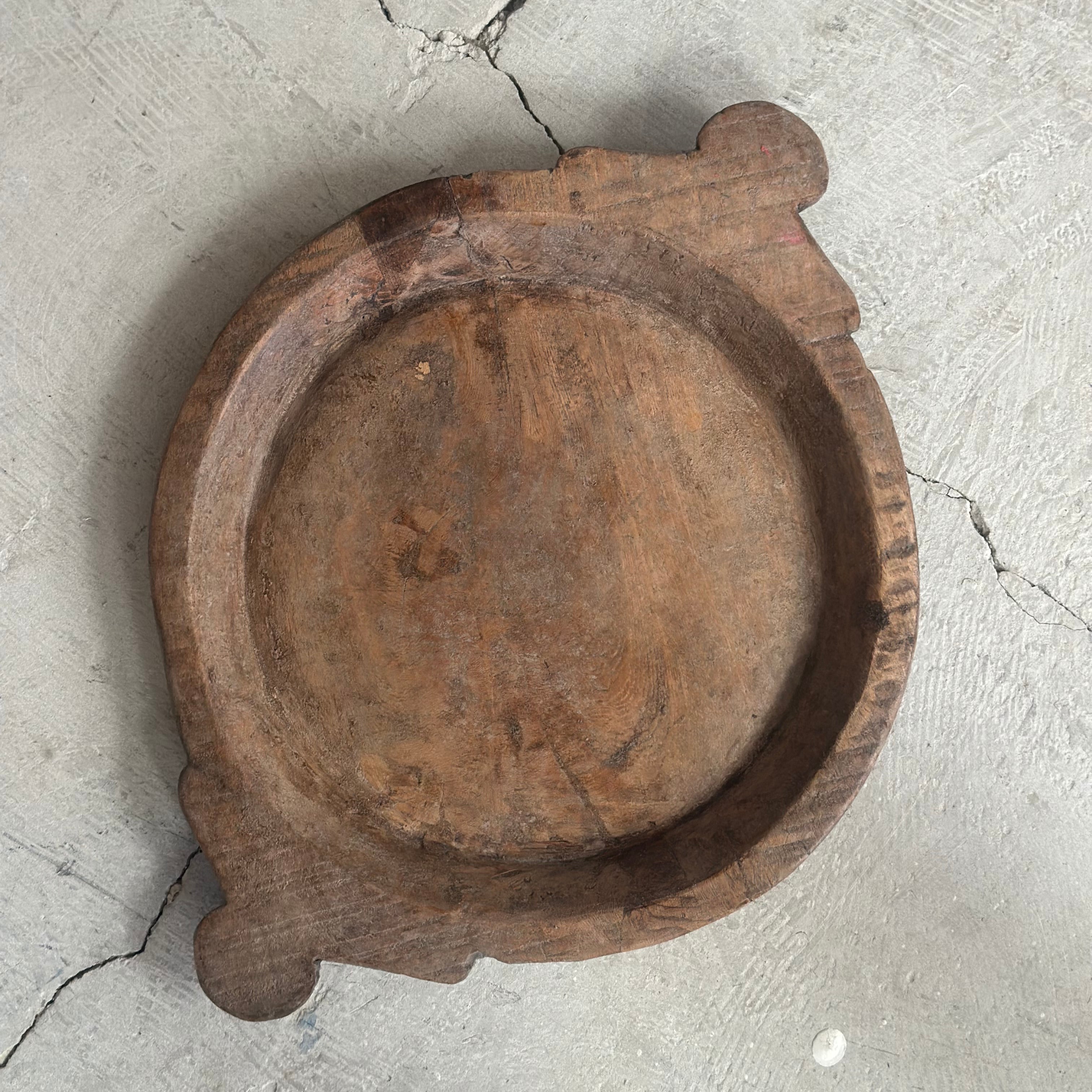 Vintage wooden tray with handle