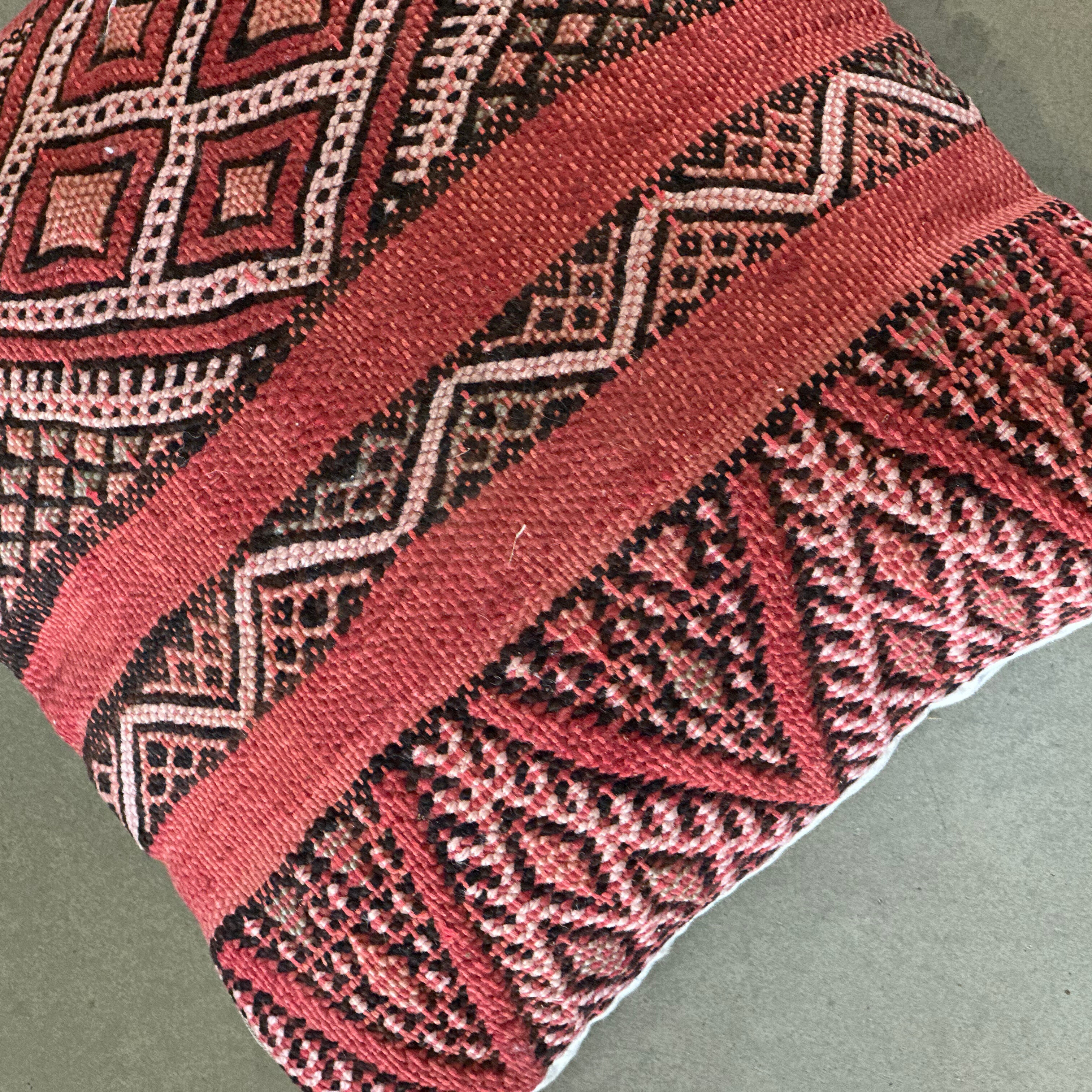 Vintage kelim pudebetræk ca. 40x40 cm.