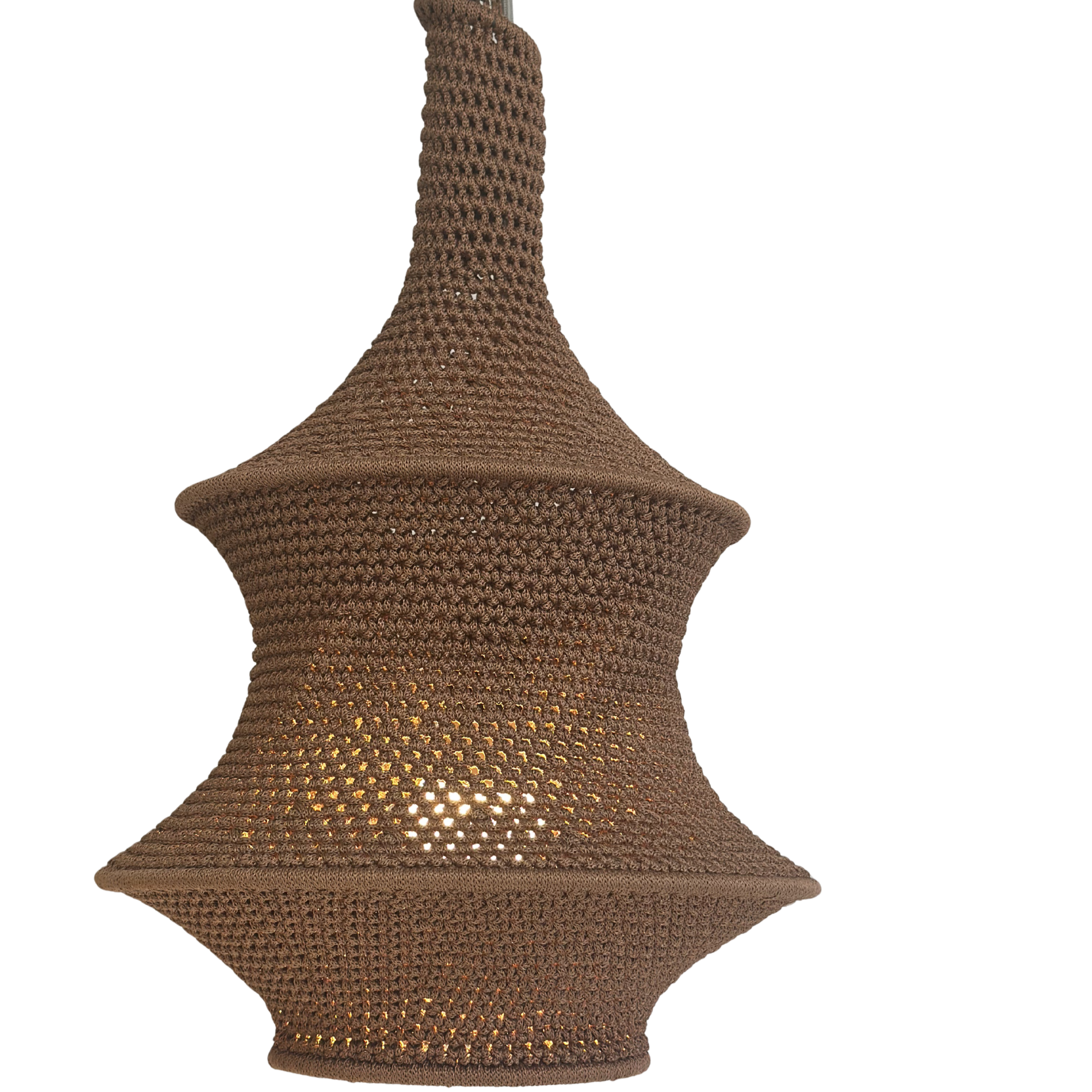 Lampeskærm - hæklet (mink - 30 cm.)