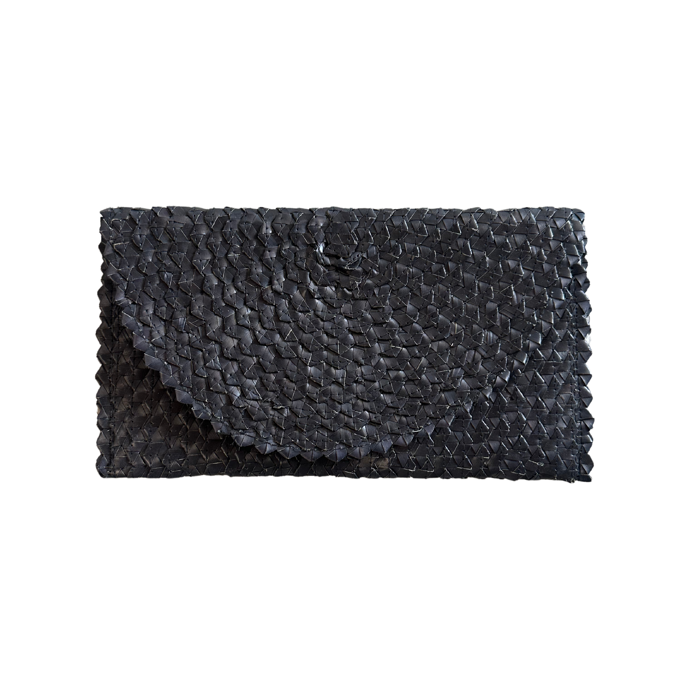 Clutch i palmeblade - sort