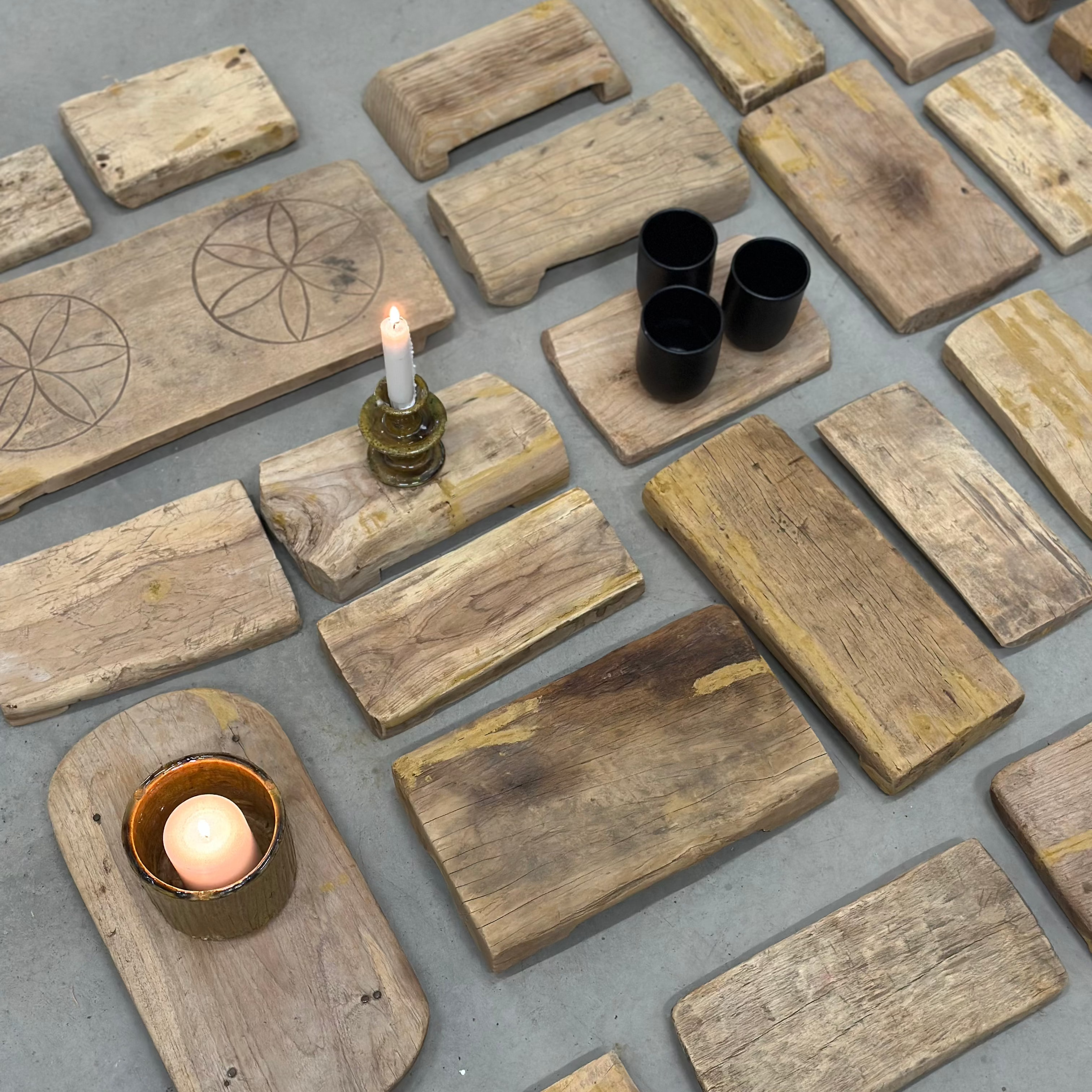 Vintage bajot træ fade