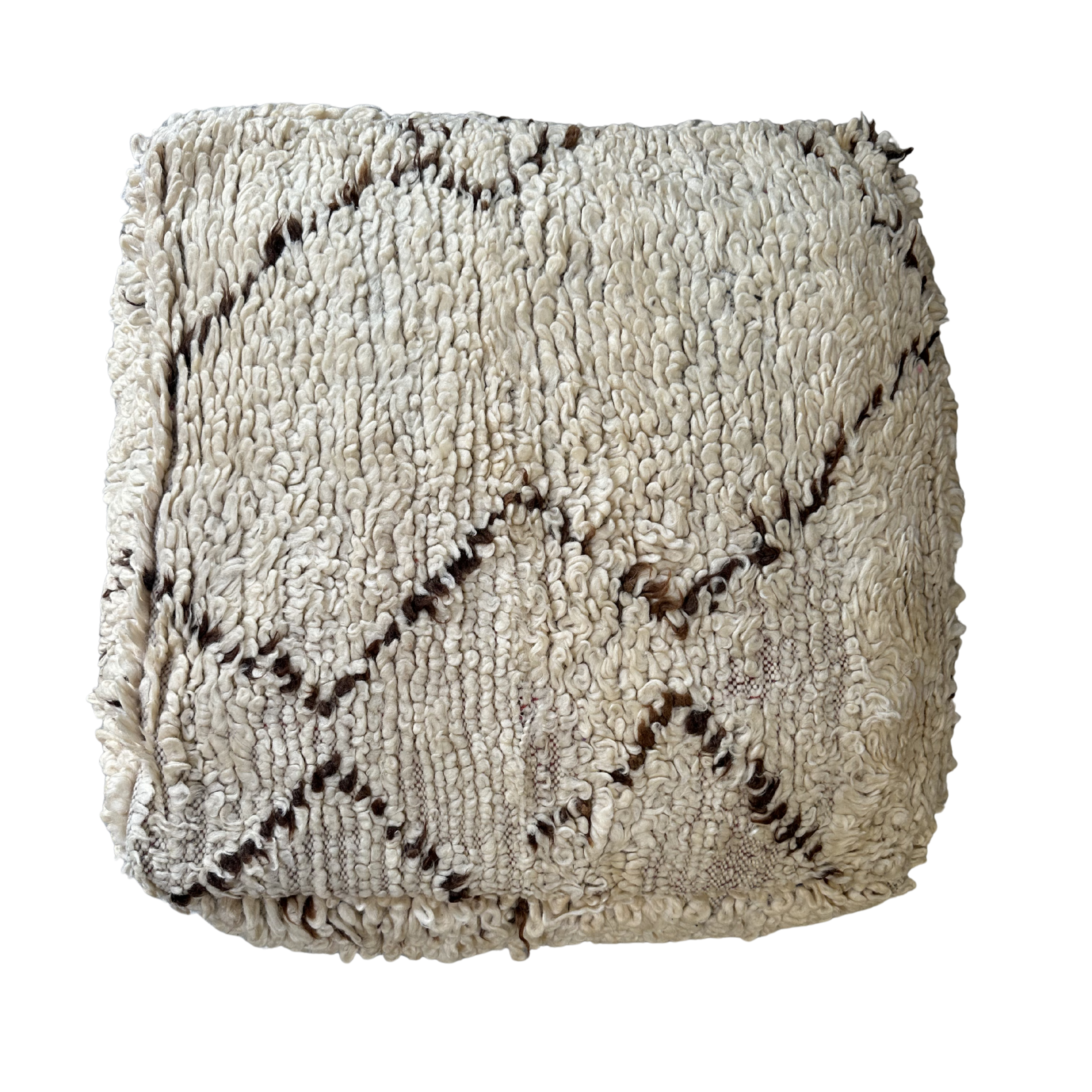 Vintage pouf - Beni Mguild - size 60x60x20 cm.