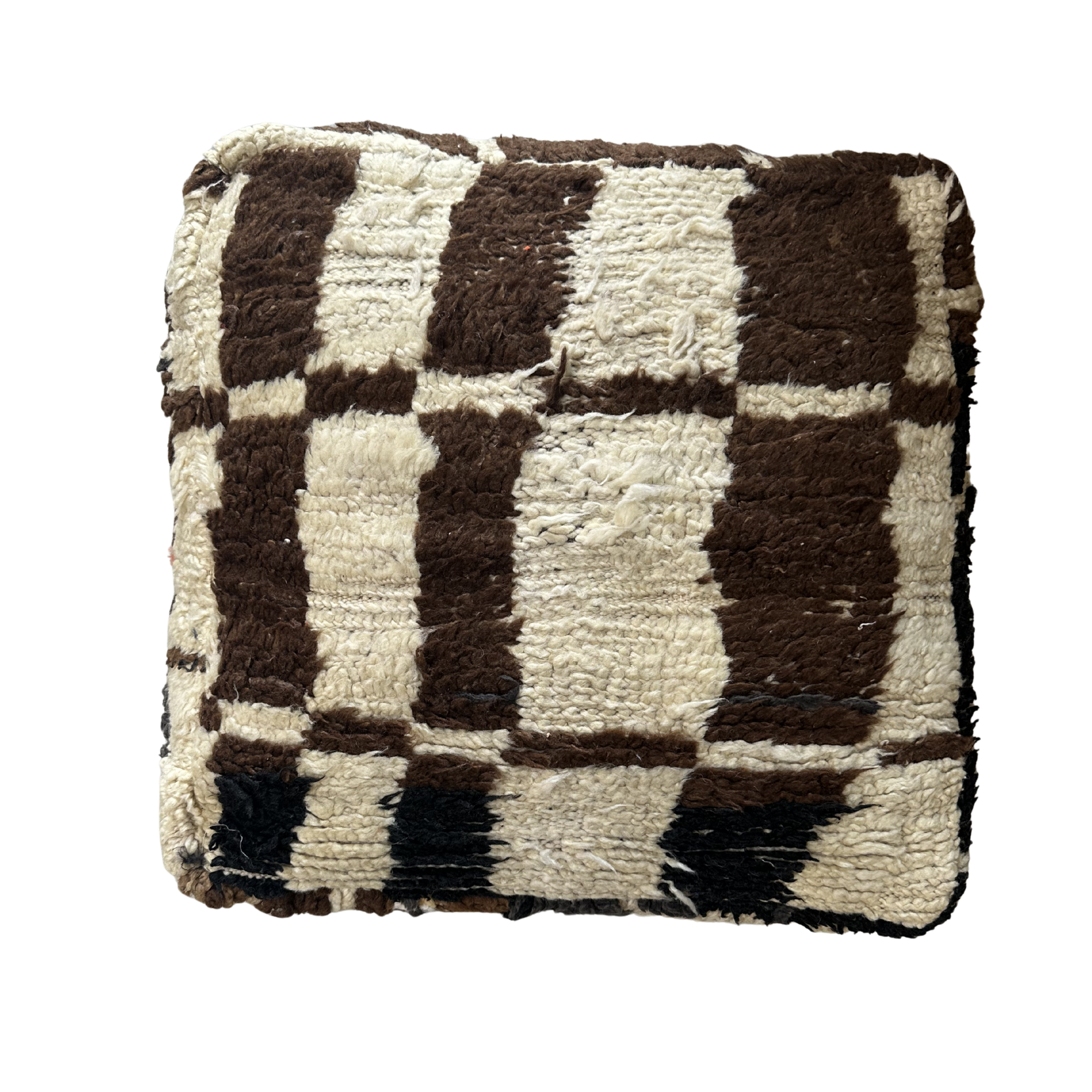 Vintage pouf - Beni Mguild - size 60x60x20 cm.
