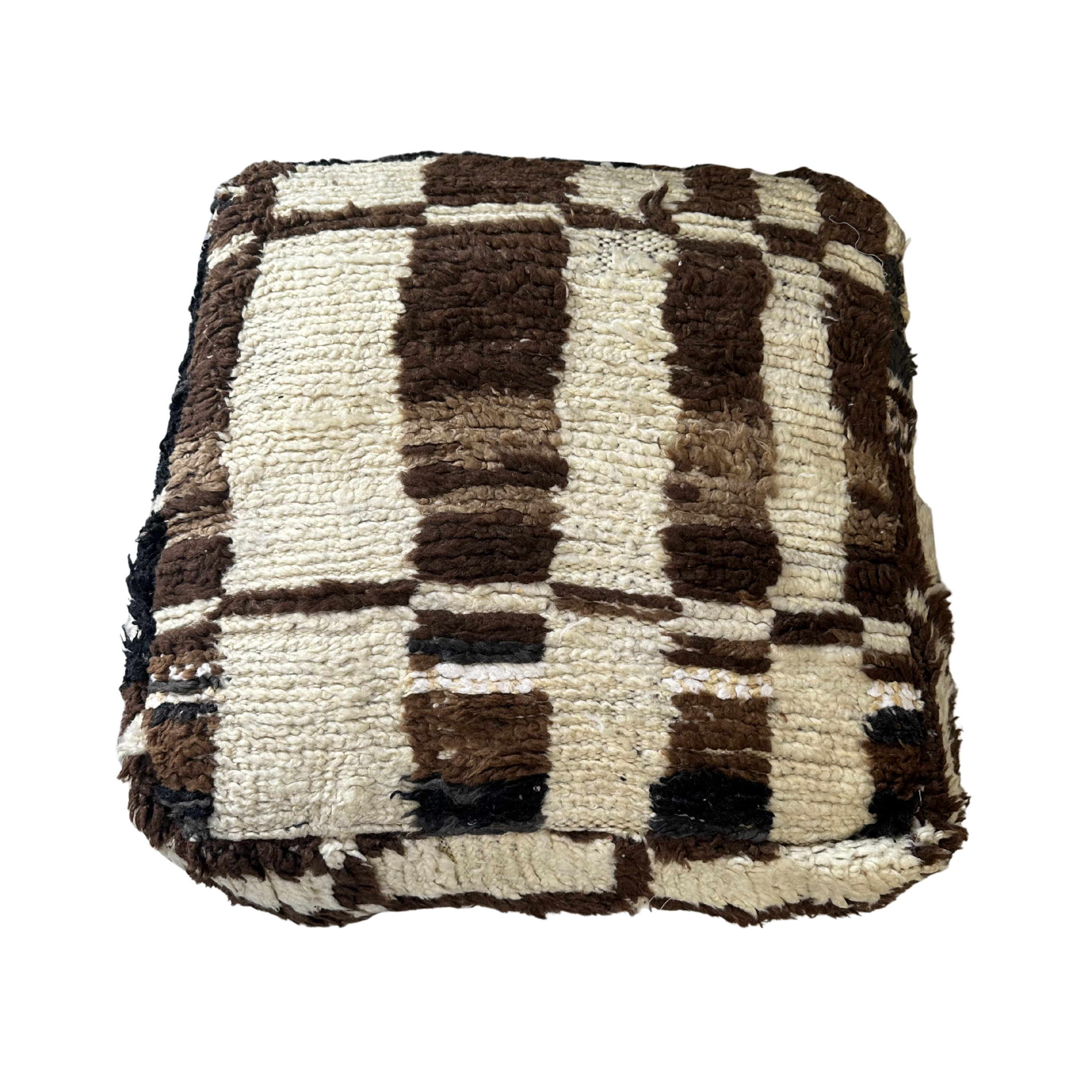 Vintage pouf - Beni Mguild - size 60x60x20 cm.