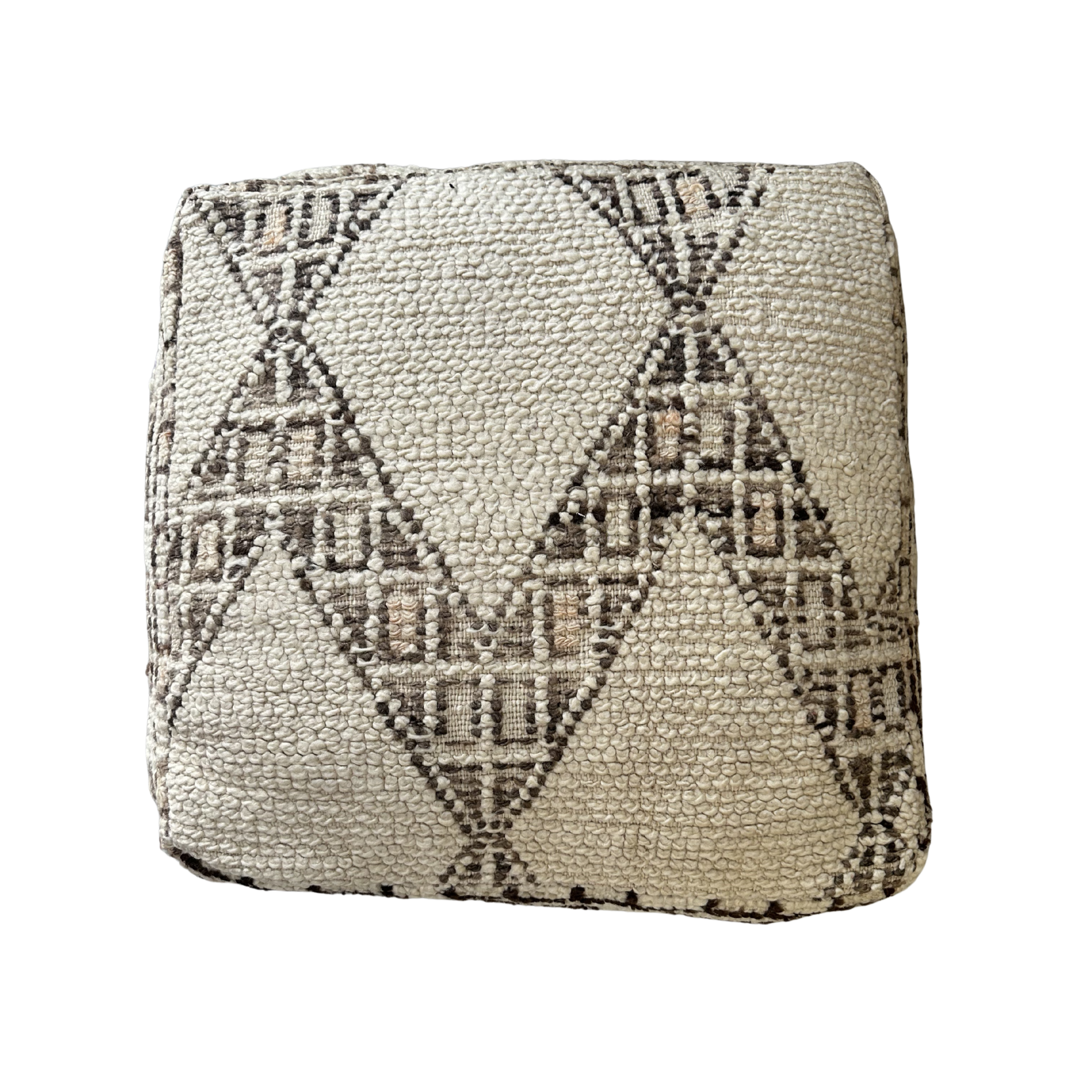 Vintage pouf - Beni Mguild - size 60x60x20 cm.