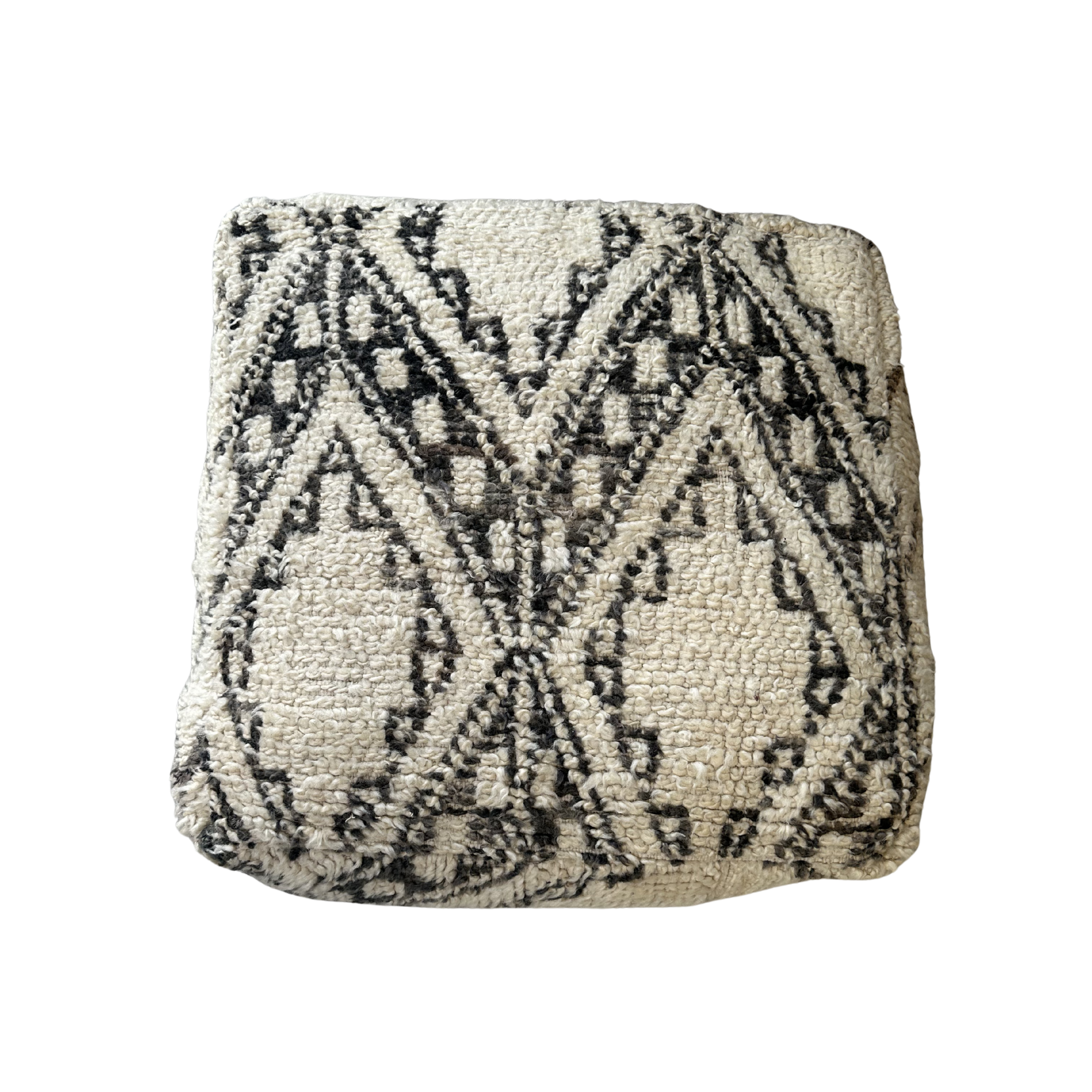 Vintage pouf - Beni Mguild - size 60x60x20 cm.