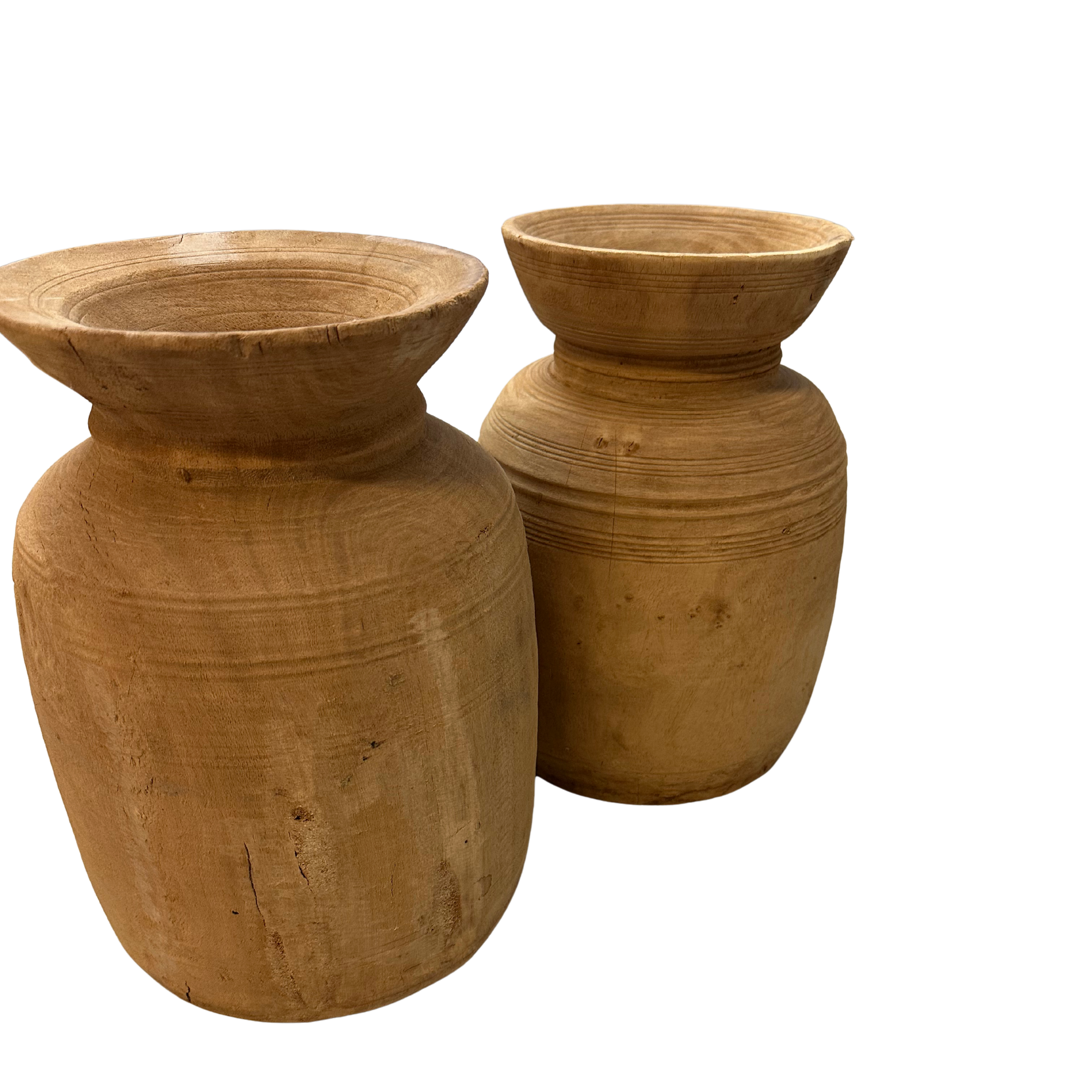 Vintage nepali krukker - størrelse M (ca. 22-25 cm. i højden og 15-20 cm. i diameter)
