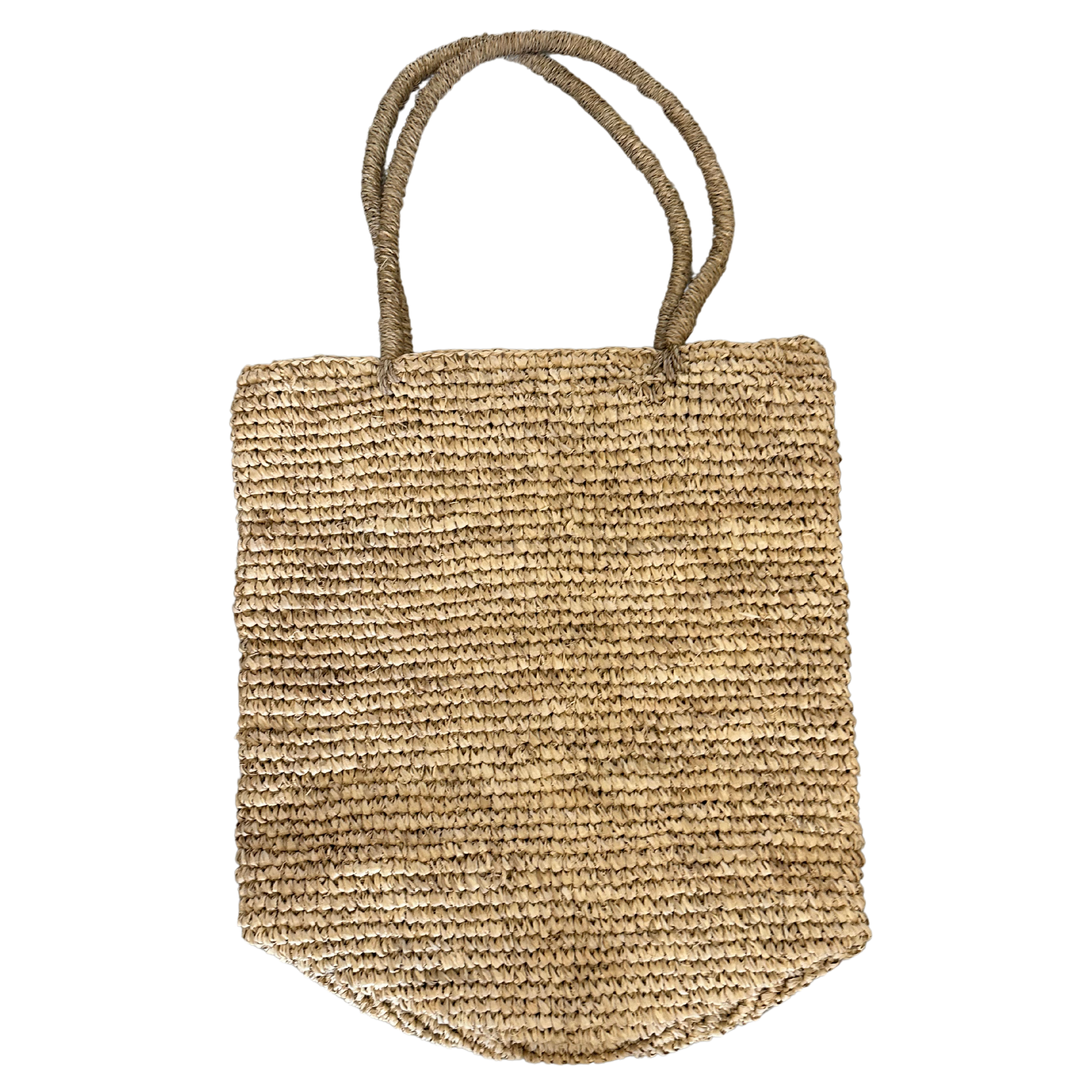 Flettet taske i raffia - natur