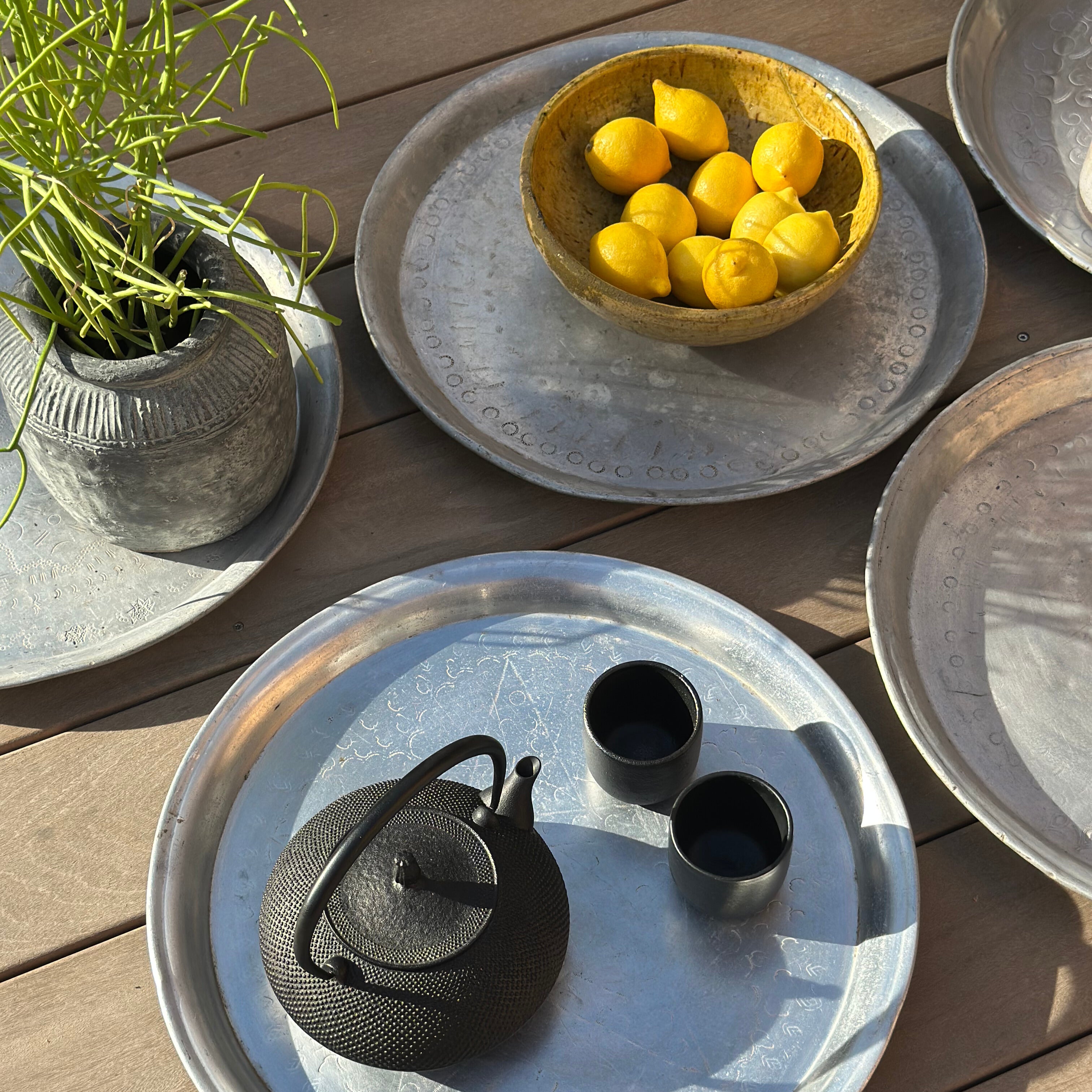 Marokkansk vintagebrett - 47 cm.