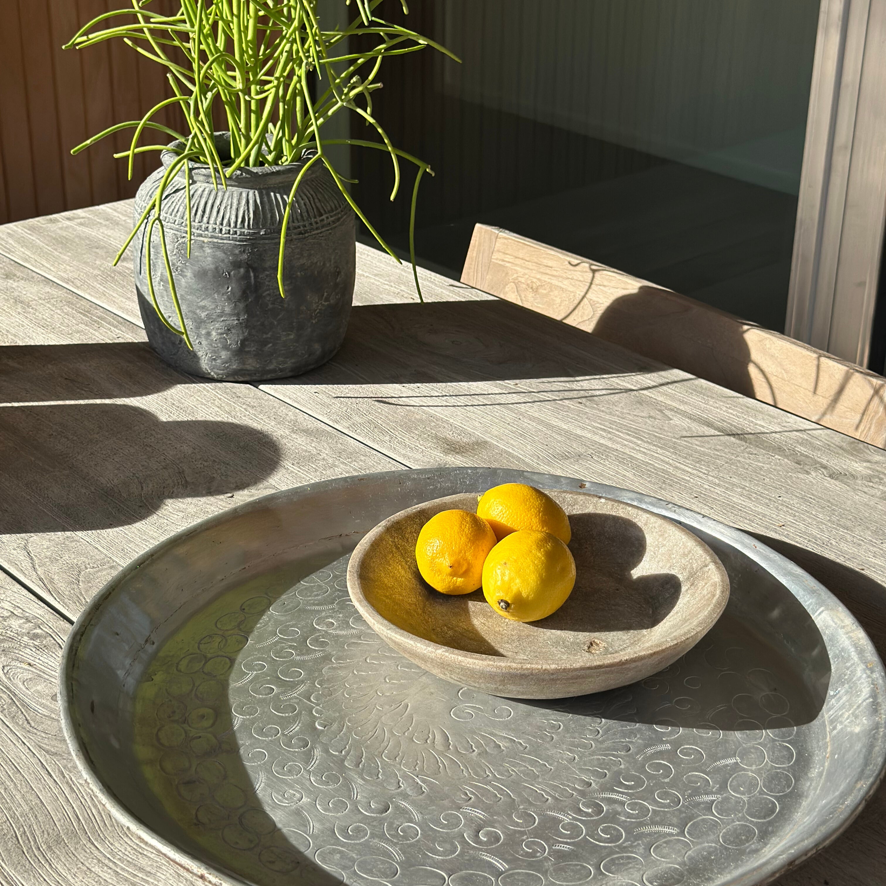 Marokkansk vintagebrett - 47 cm.