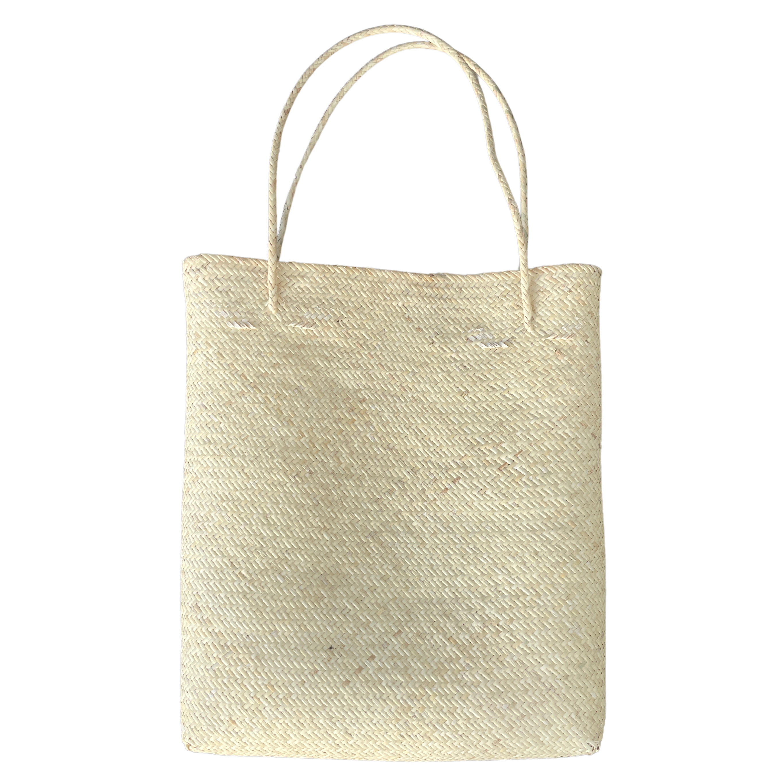 Flettet taske i palmeblade