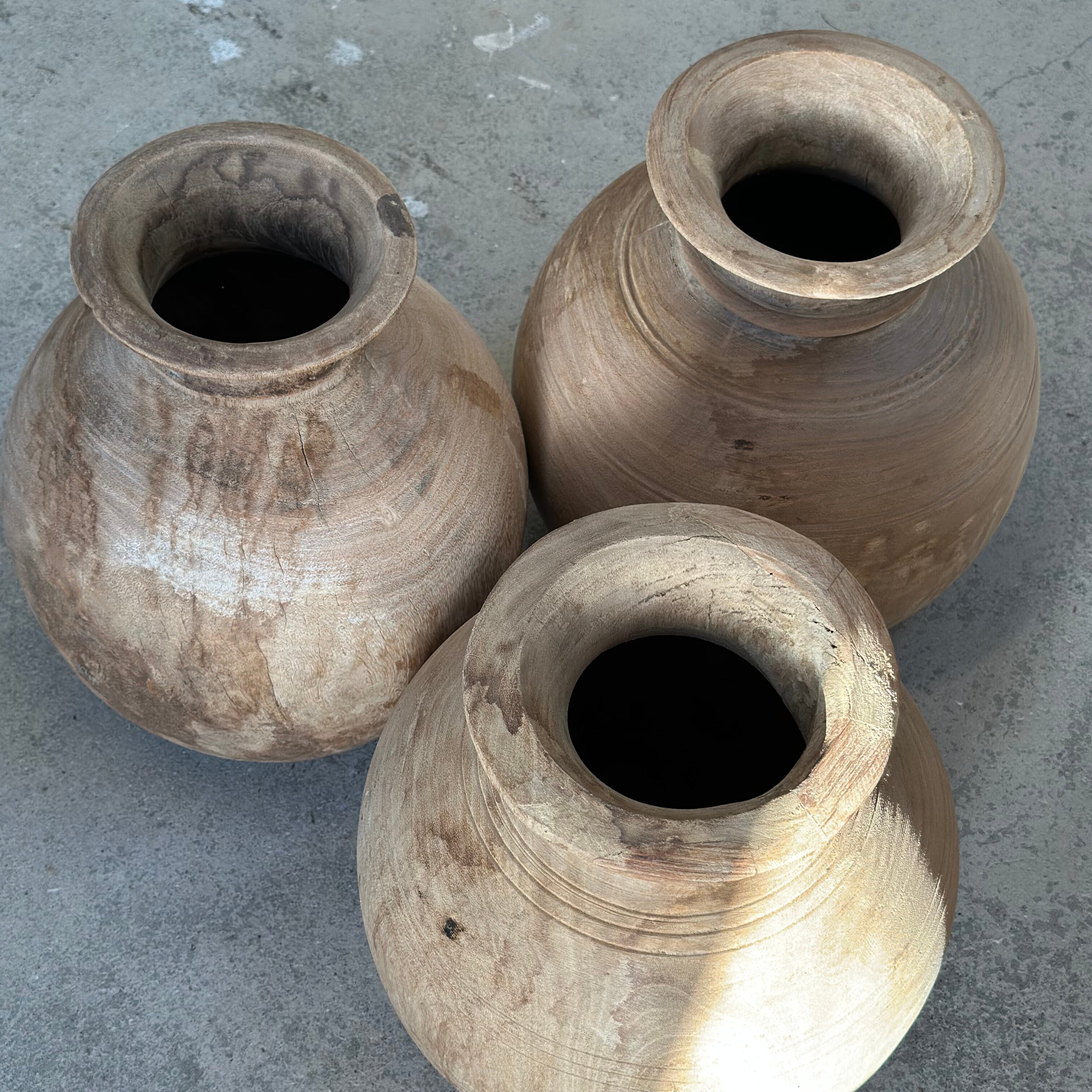 Vintage trækrukke - ca. 25 cm. i diameter og 30 cm. høj