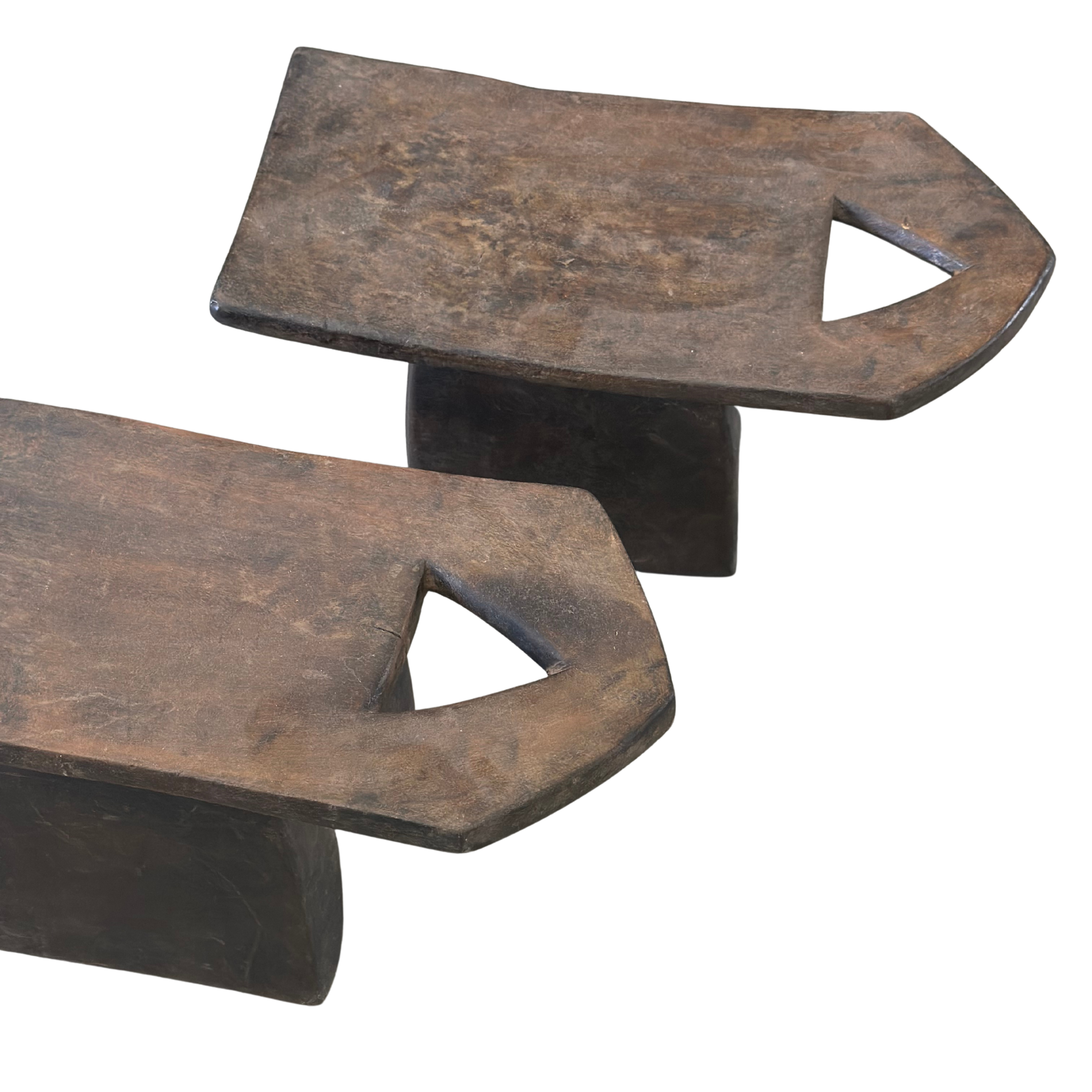 Vintage Senufo håndlavet skammel i træ - Burkina Faso