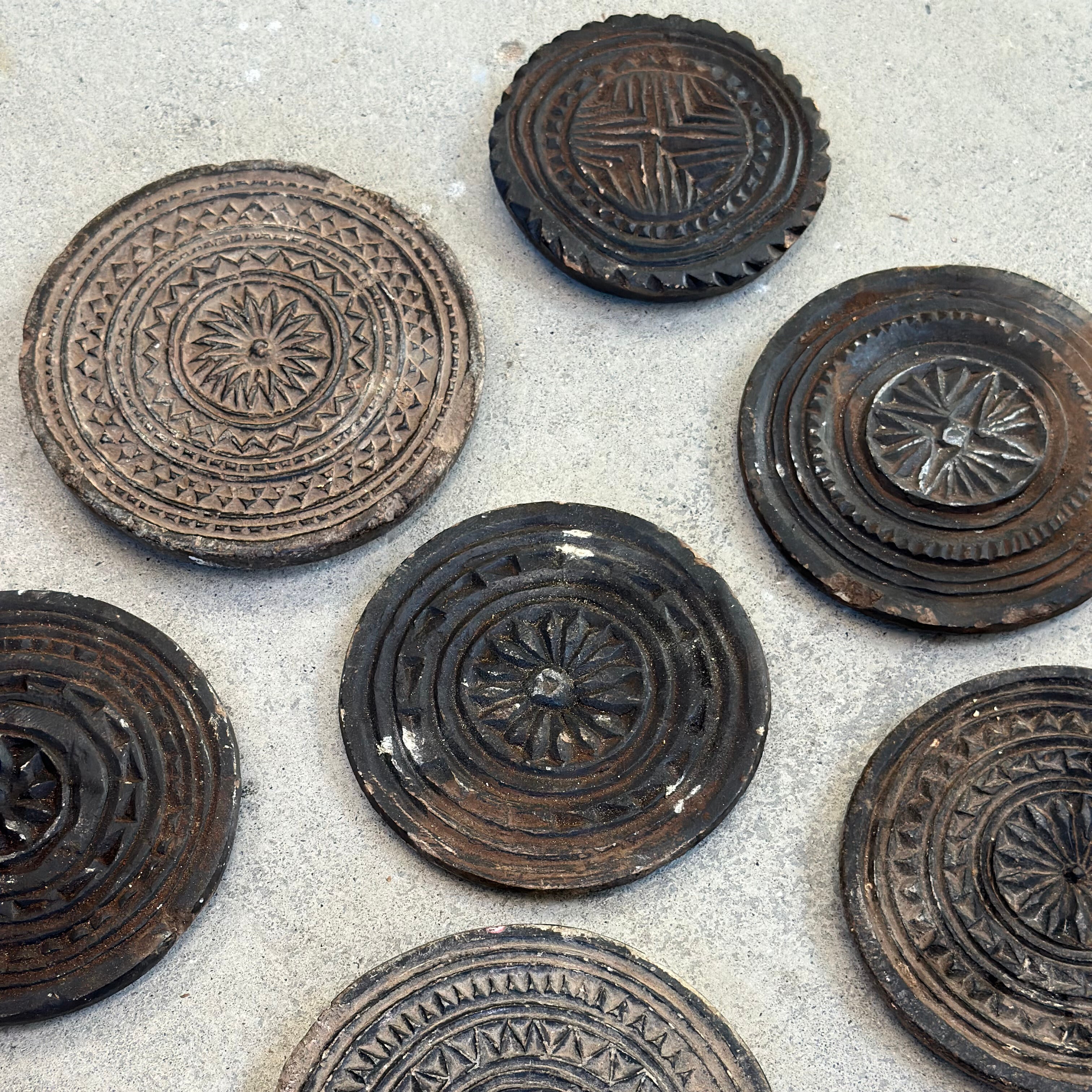 Vintage stenfad med mønster - flere størrelser