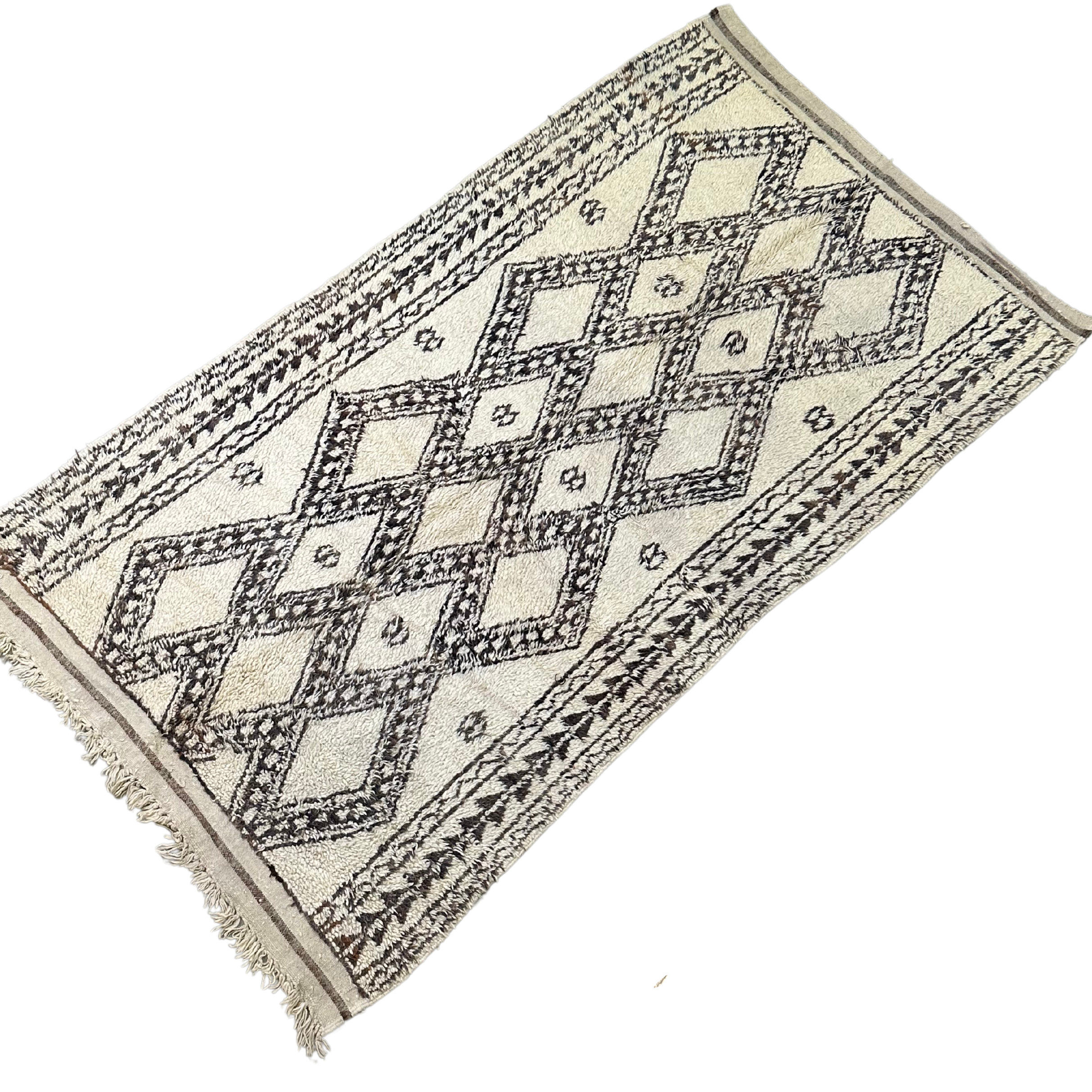 Vintage Mamousha Beni Ourain rug - size 176 x 312 cm.