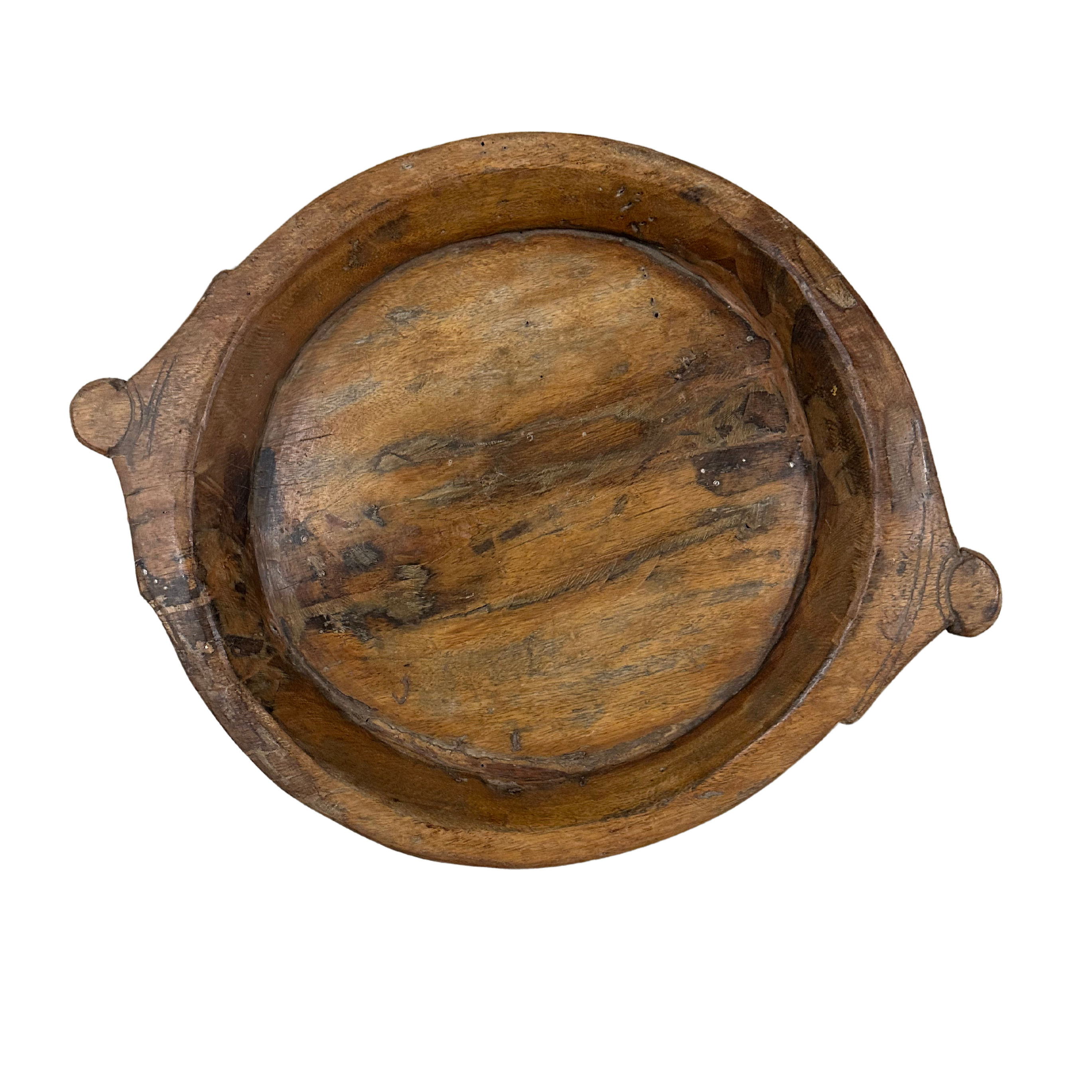 Vintage fad med hank i træ