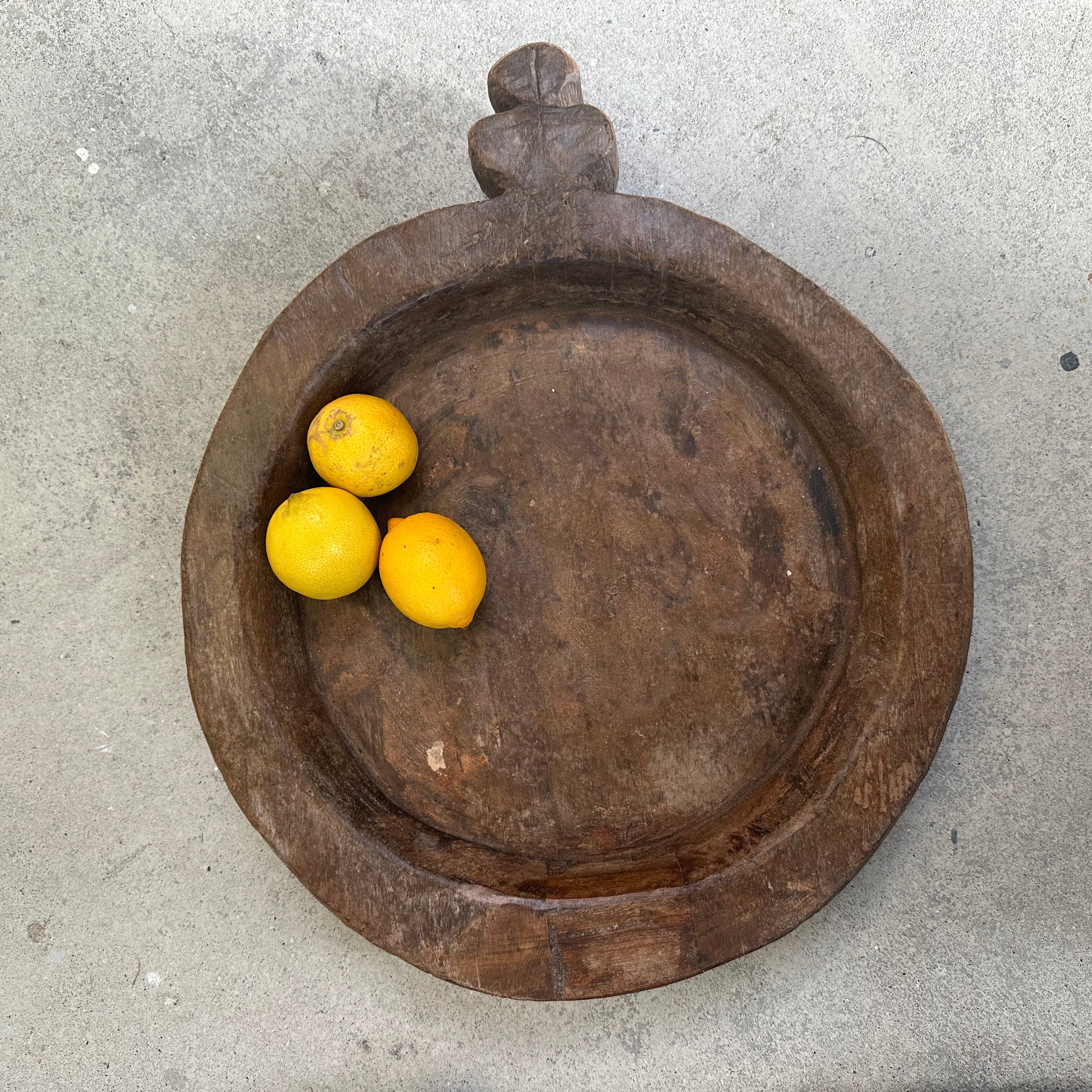 Vintage fad med hank i træ