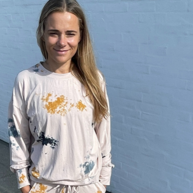 Loungewear - Tie Dye bluse i bambus/elastan