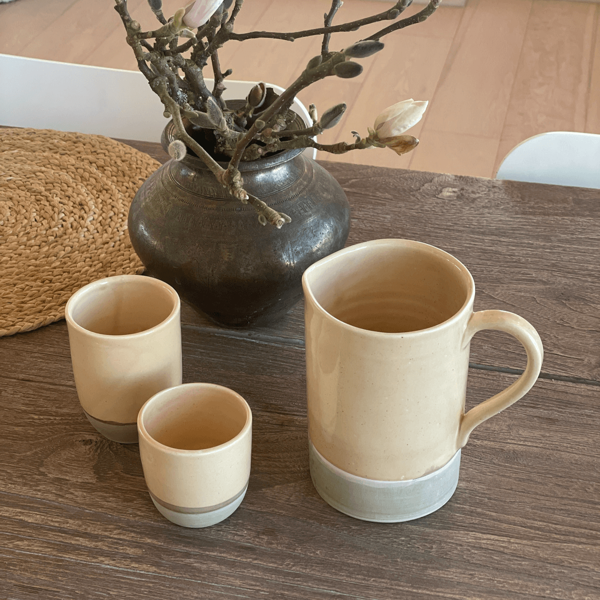 BLANDET kanne i keramikk - pulver/oransje (2. sortiment)