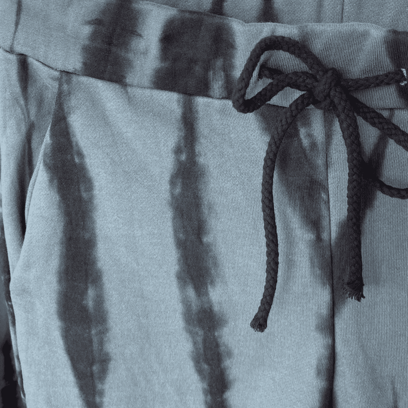 Loungewear - Kraftig tie dye bukser med lige ben i bambus/bomuld