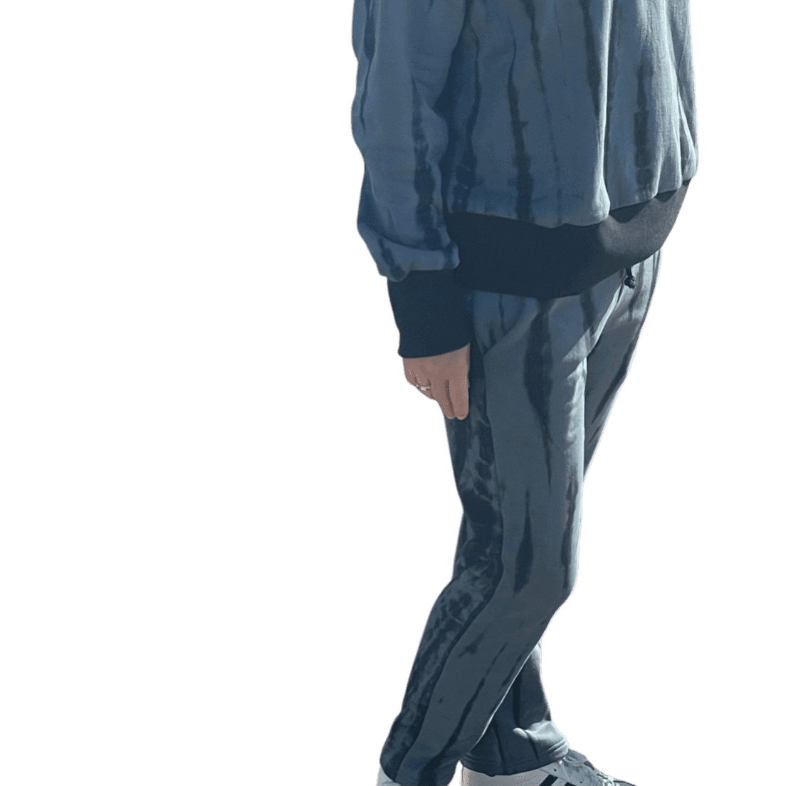 Loungewear - Kraftig tie dye bukser med lige ben i bambus/bomuld