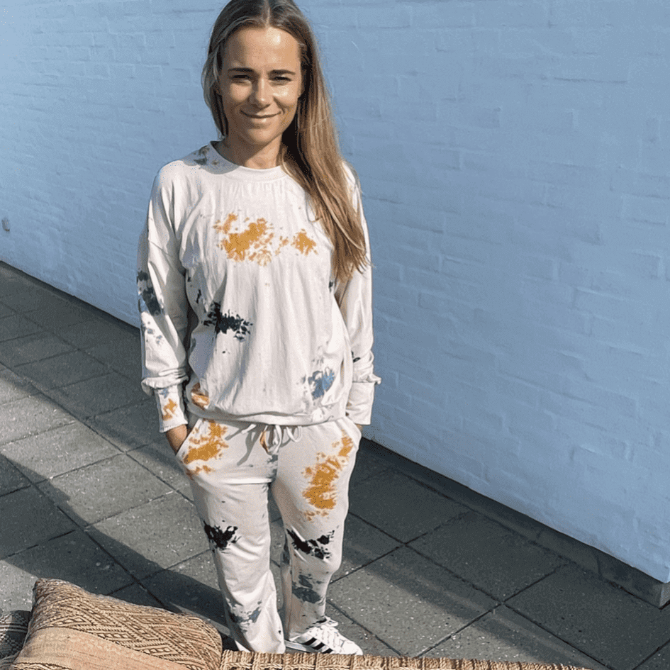 Loungewear - Tie Dye bukser med lige ben i bambus/elastan