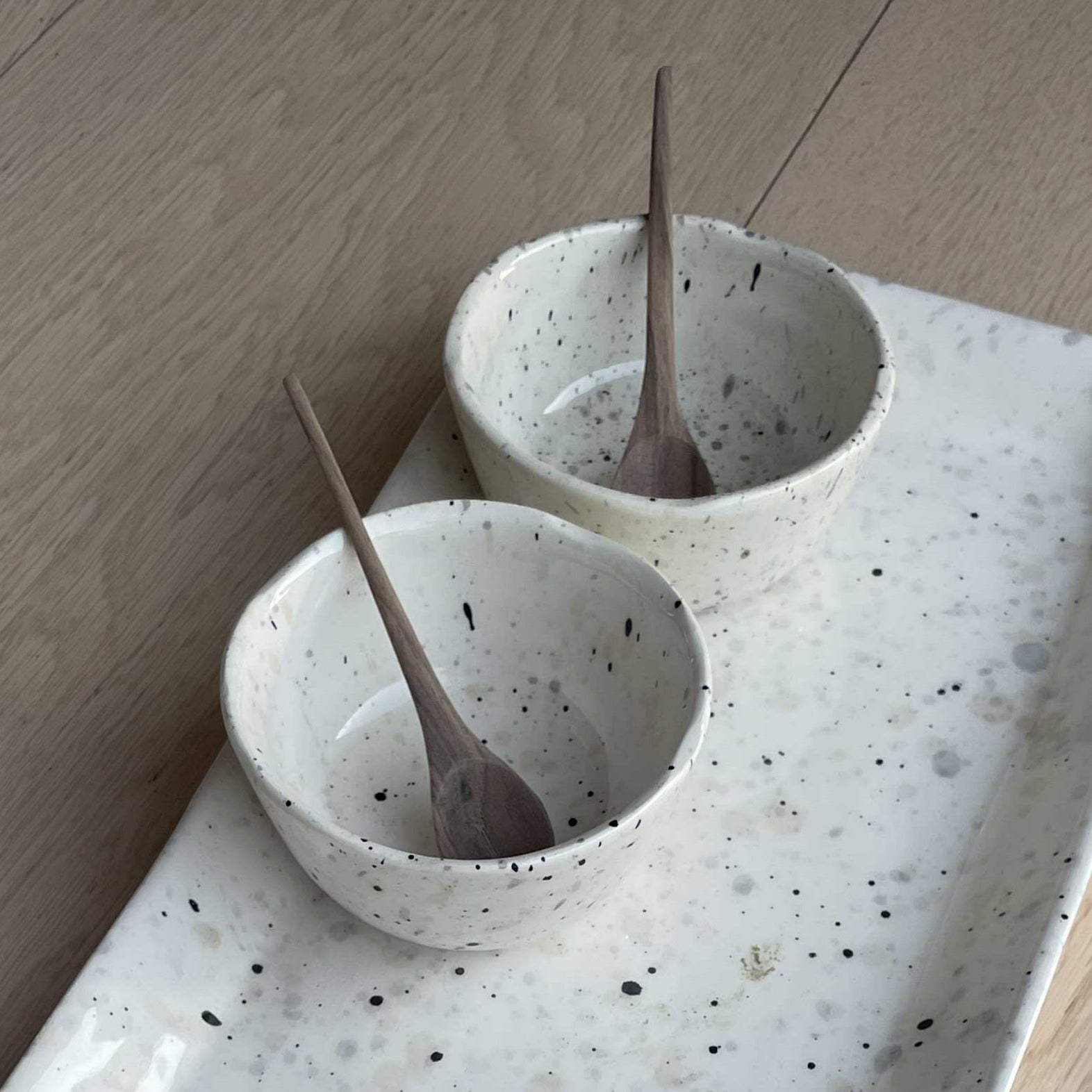 Ske i valnøddetræ - 9 cm. lang