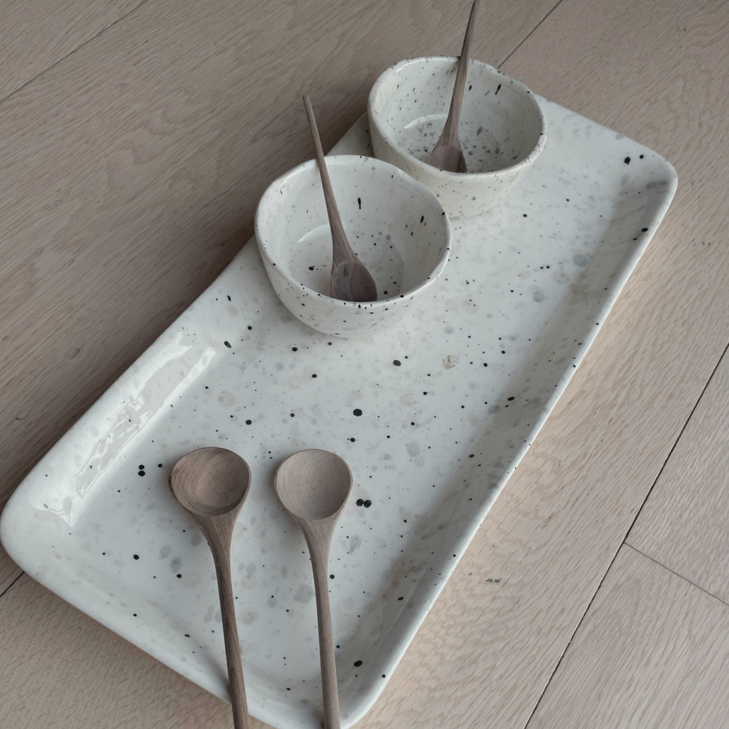 Ske i valnøddetræ - 15 cm. lang