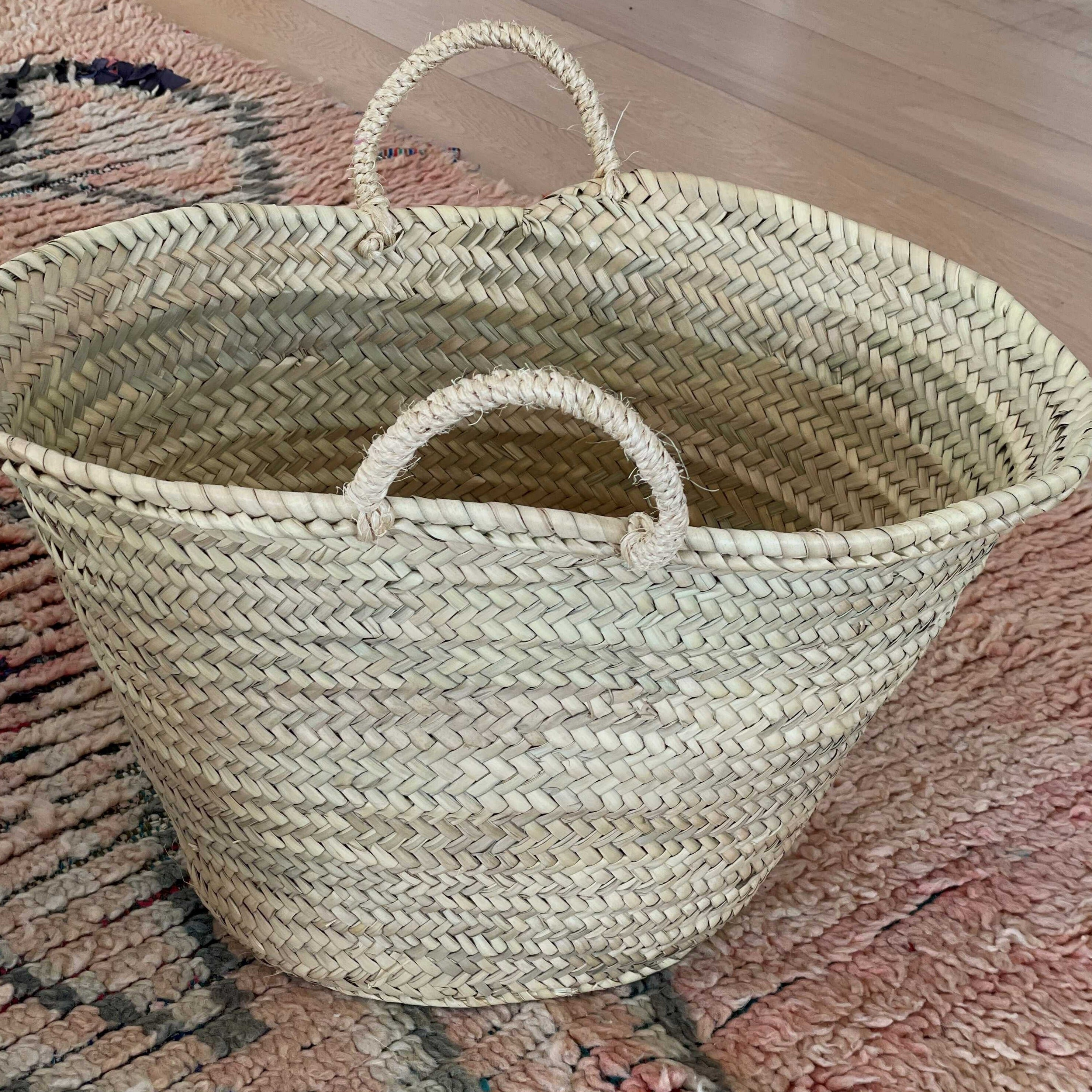 Markedskurv med håndtag - 45 cm. bred i toppen