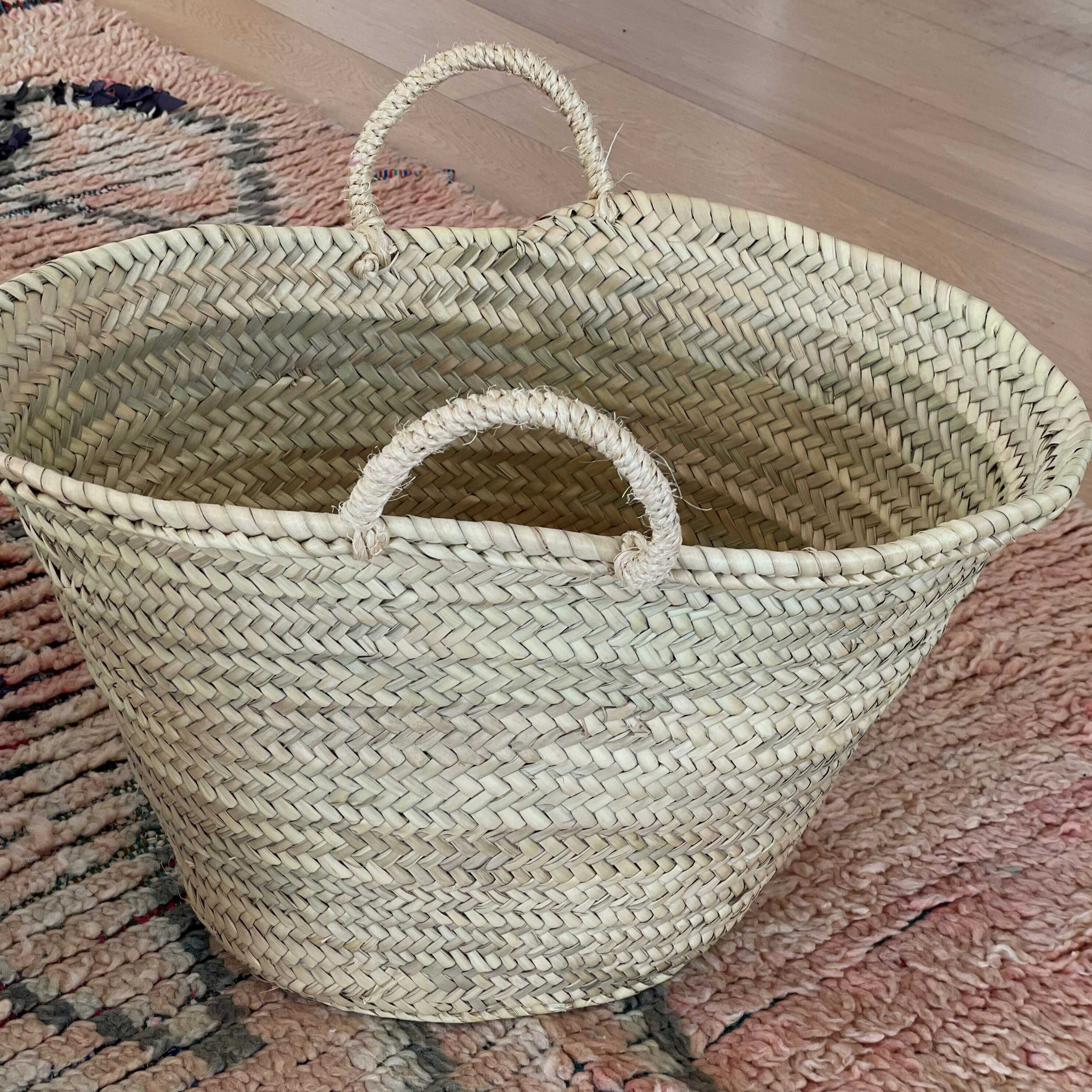 Markedskurv med håndtag - 40 cm. bred i toppen