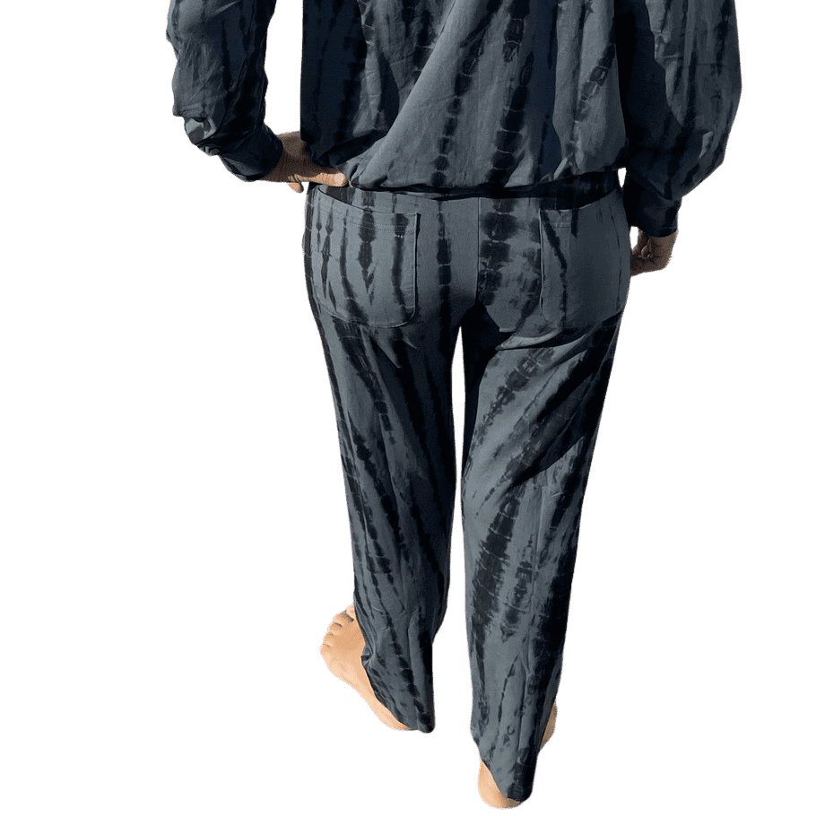 Loungewear - Tie Dye bukser med lige ben i bambus/elastan