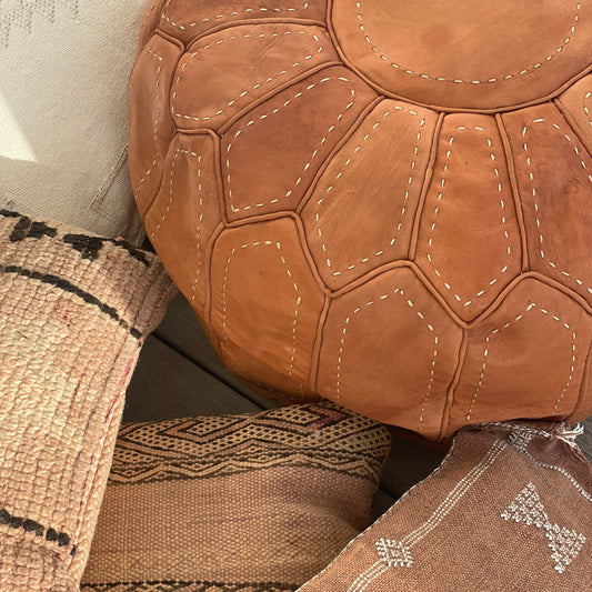 Morocco cushion/pouf - brown