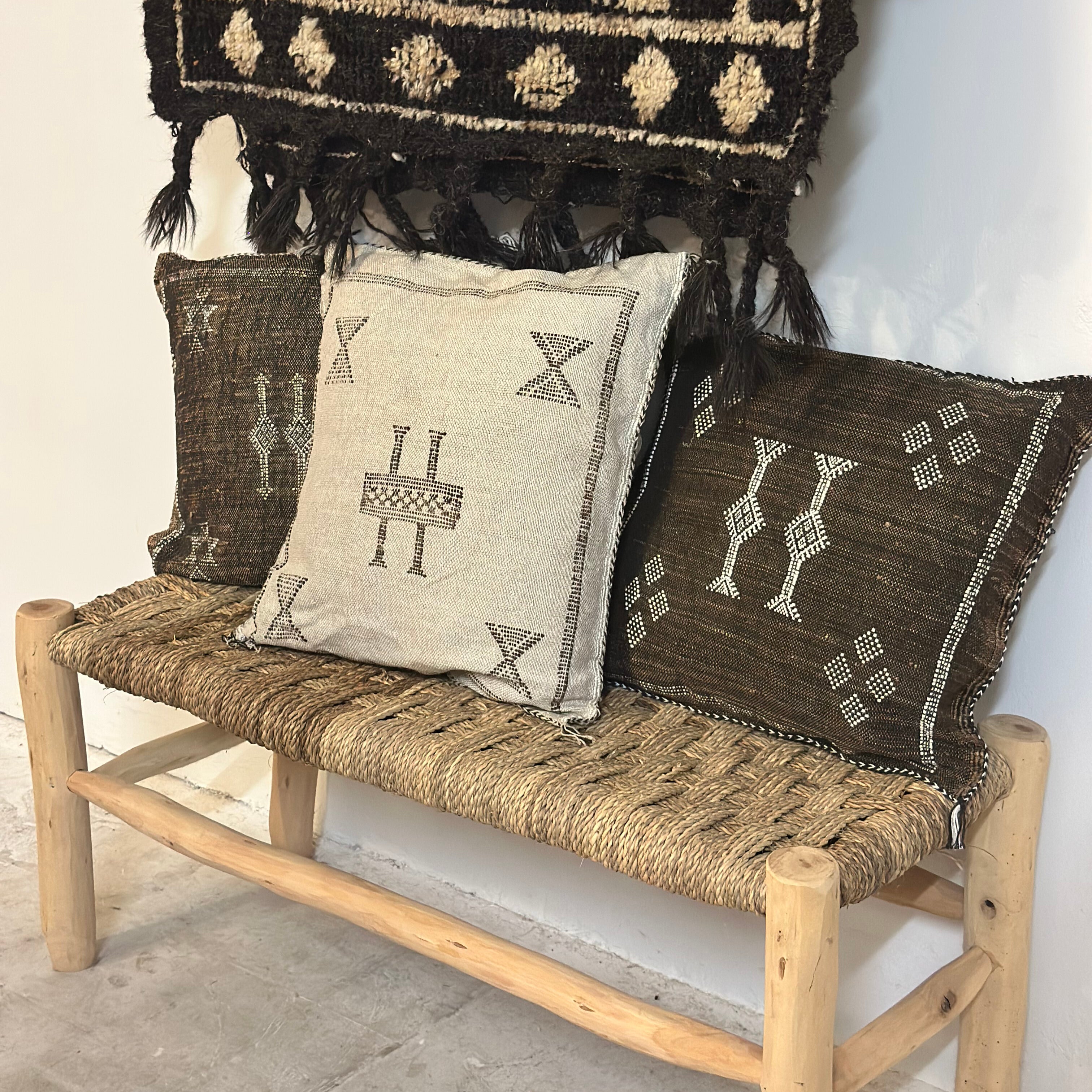 Pudebetræk i kaktussilke - størrelse ca. 45 x 45 cm.