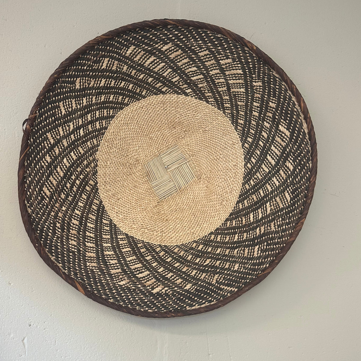 Håndflettet Binga vægkurv fra Zimbabwe - 50  cm.